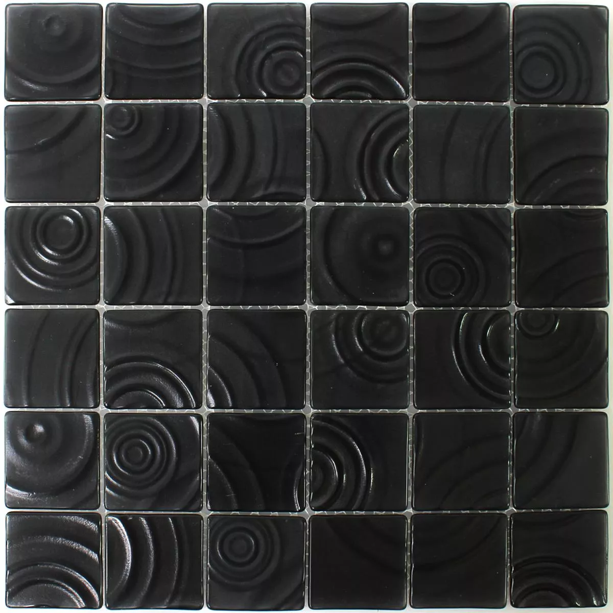 Vzorek Skleněná Mozaiková Dlažba S Efektem černé Barvy