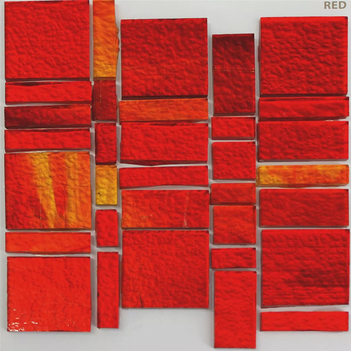 Skleněné Dlaždice Trend Recyklace Mozaika Liberty Red