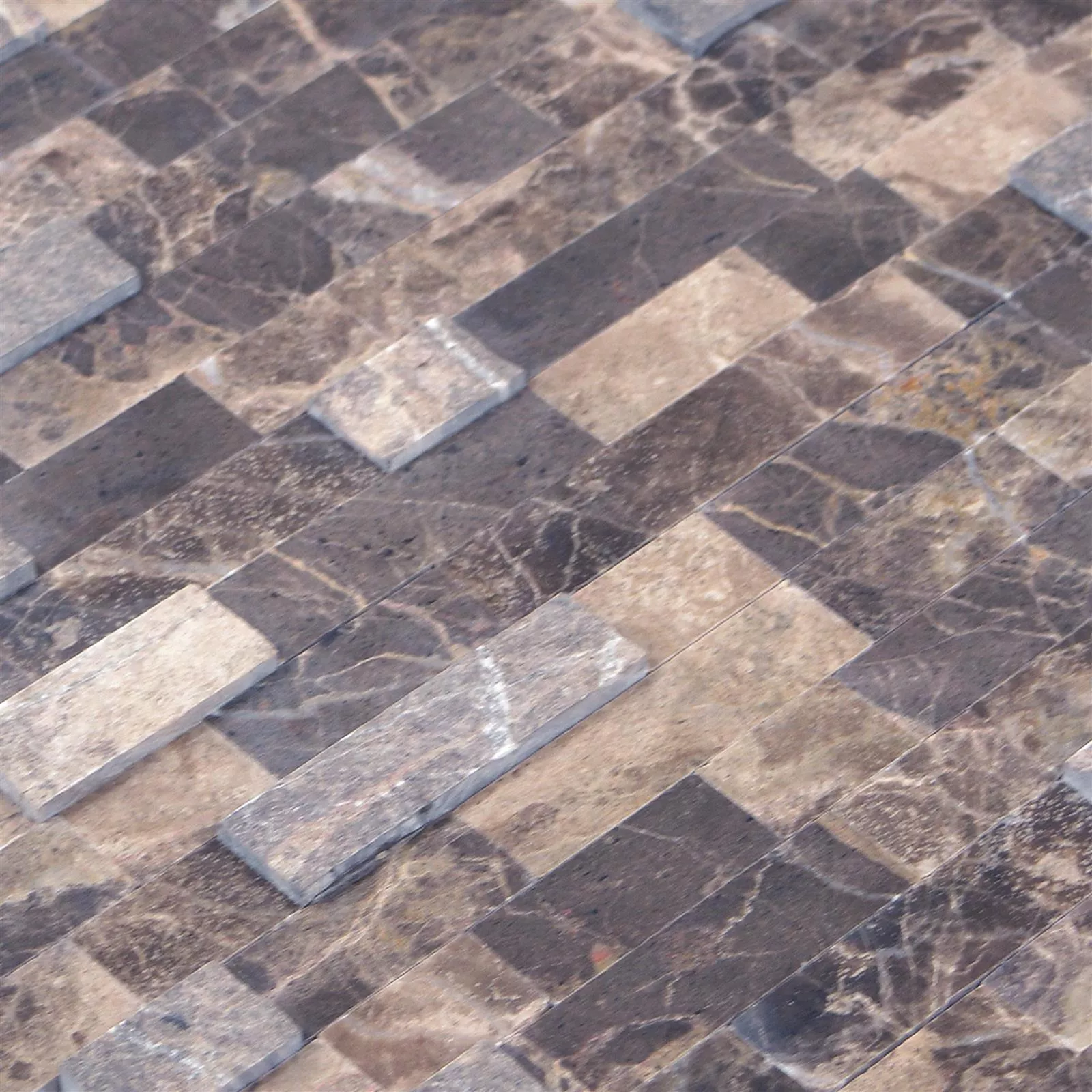 Přírodní Kámen Mramor Mozaiková Dlaždice Johannesburg Hnědá