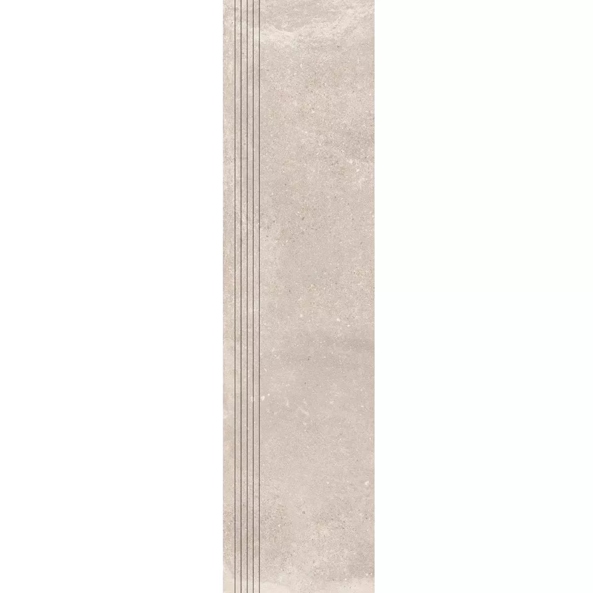 Rillenstufe Platinum Steinoptik Beige Grau 30x120 cm
