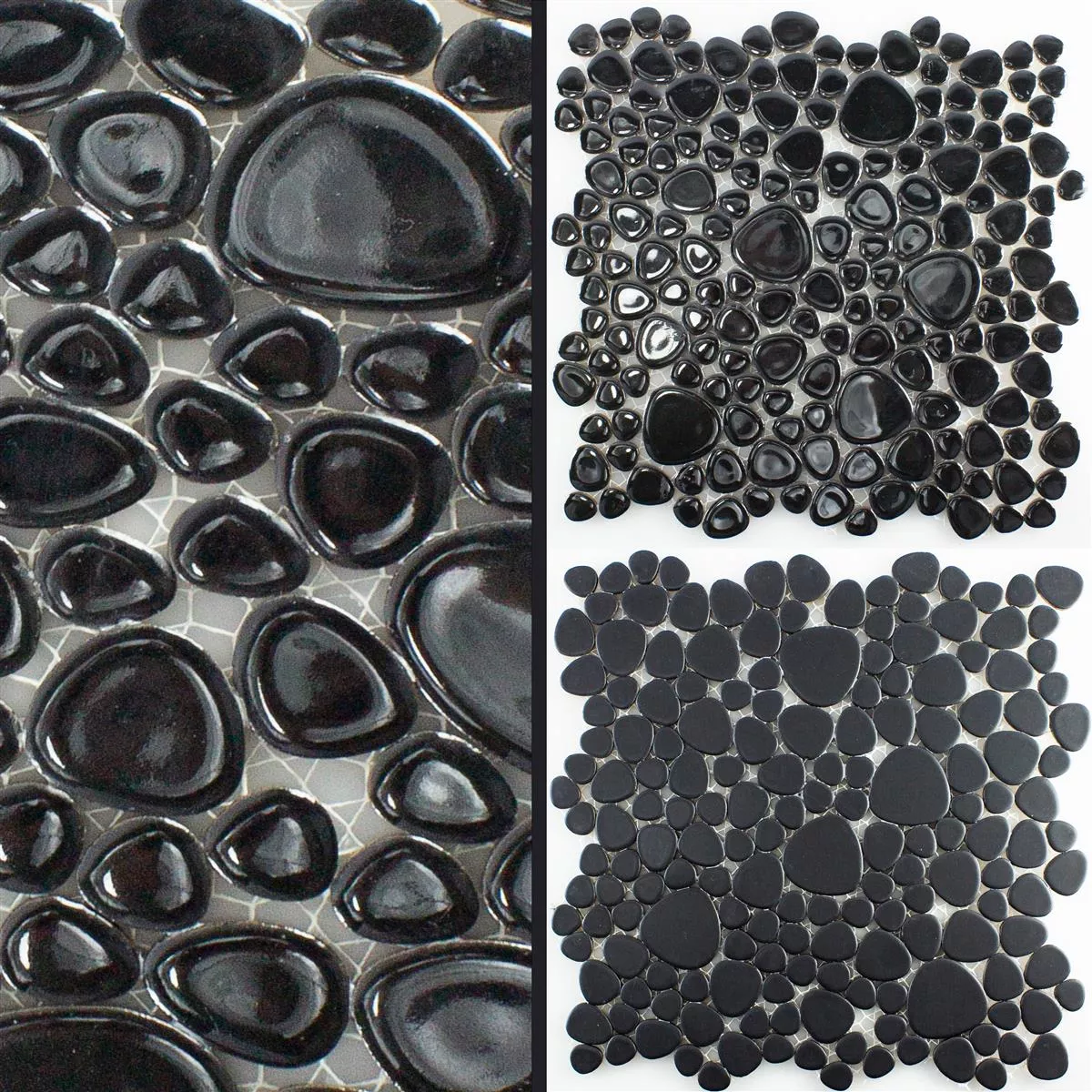 Vzorek Keramika Oblázek Keramická Mozaika Sabah Černá