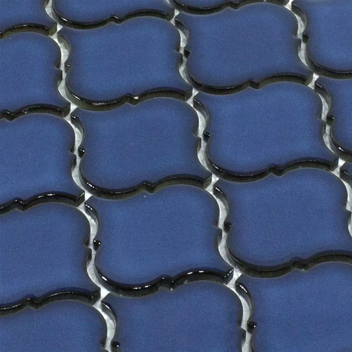 Vzorek Keramika Mozaikové Dlaždice Asmara Arabesque Modrá