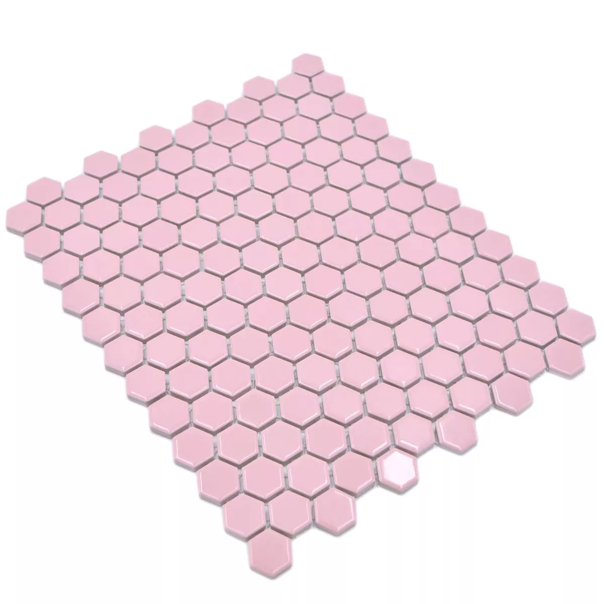 Vzorek z Keramická Mozaika Salomon Šestiúhelník Růžová H23