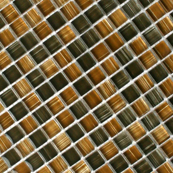 Vzorek Skleněná Mozaika Dlaždice Hnědá Mix