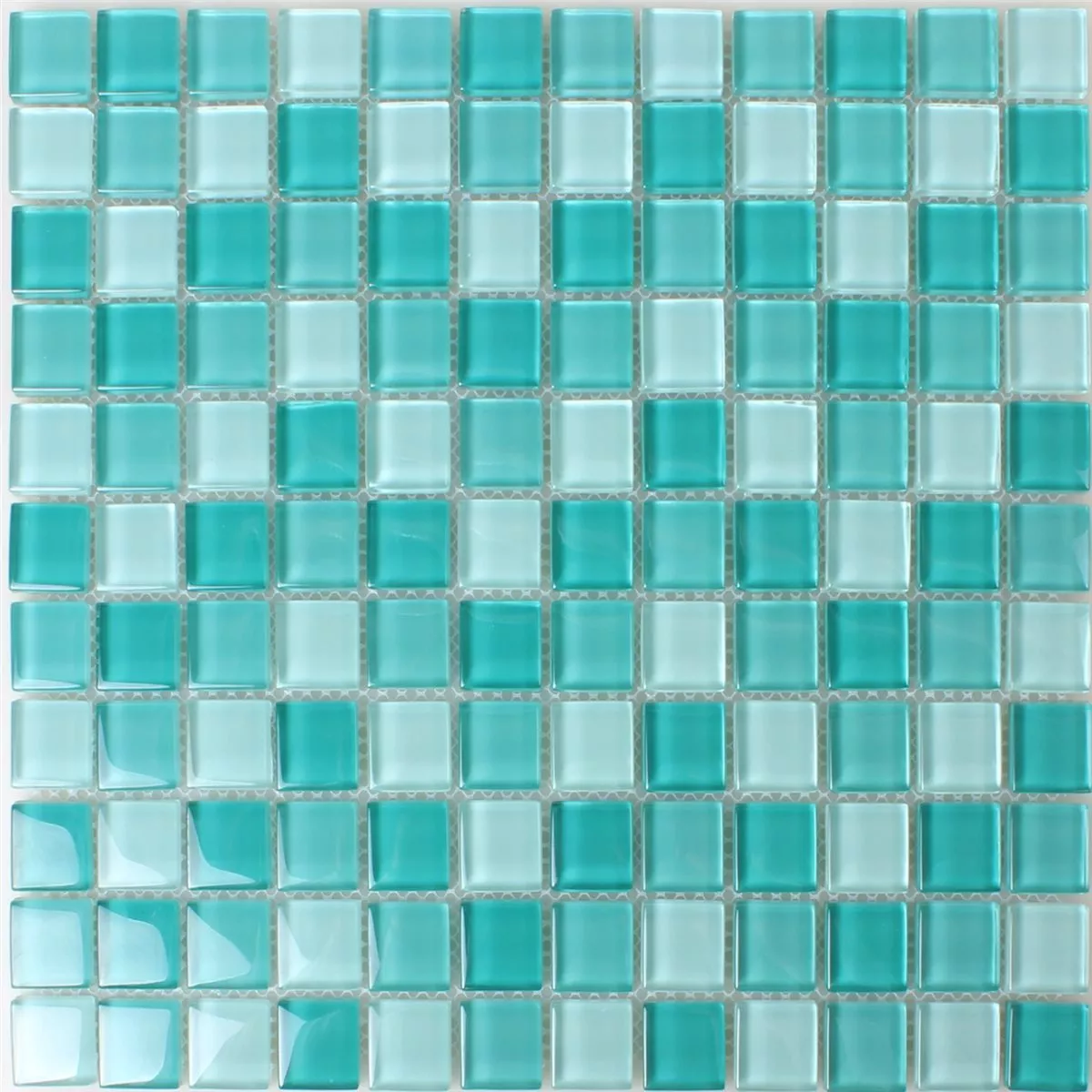 Skleněná Mozaika Dlaždice Zelená Mix 25x25x8mm