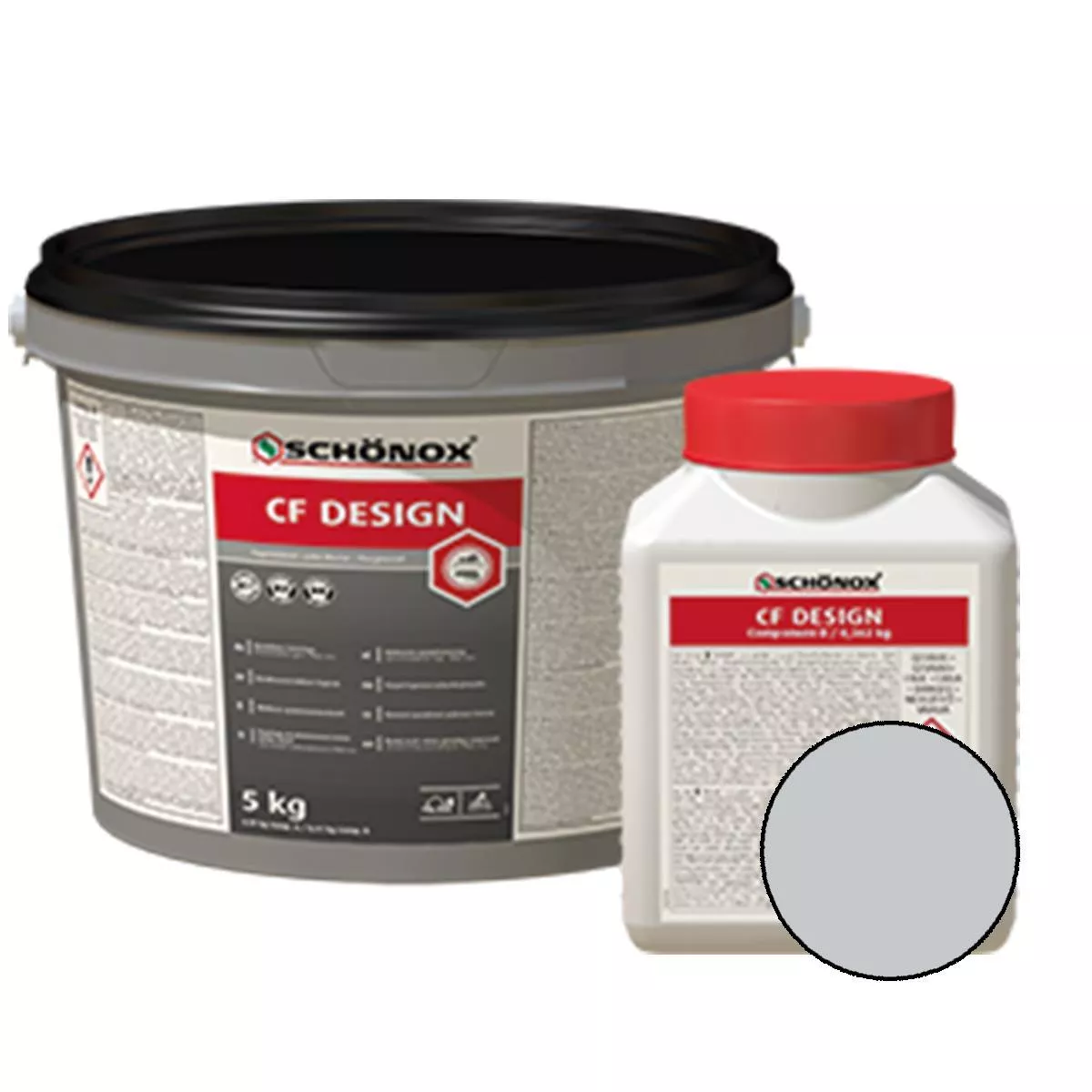 Spárovací hmota Schönox CF Design Epoxy Resin Colorfuge Silver Grey 5 kg