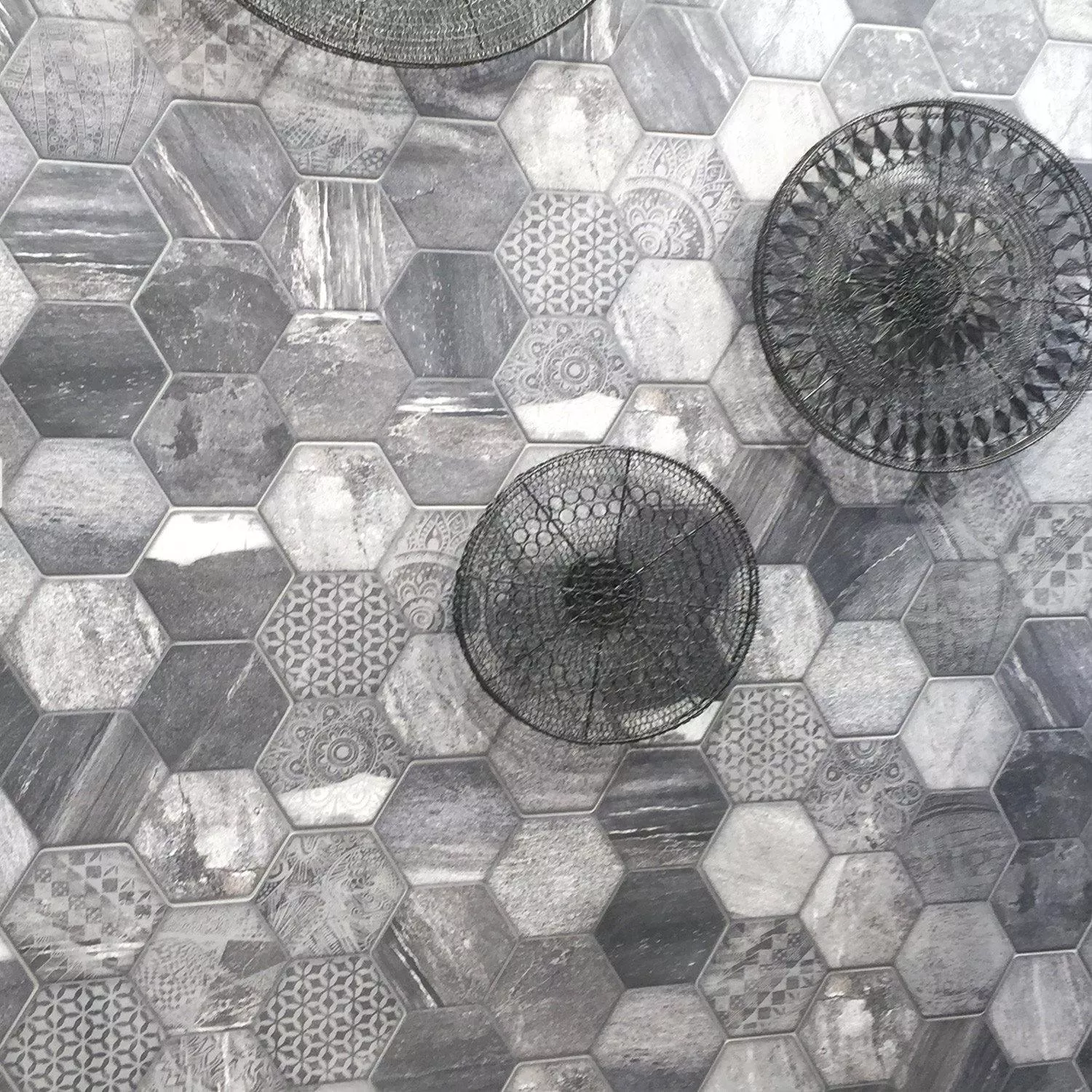 Vzorek Šestiúhelníkové Podlahové Dlaždice 45x45cm
