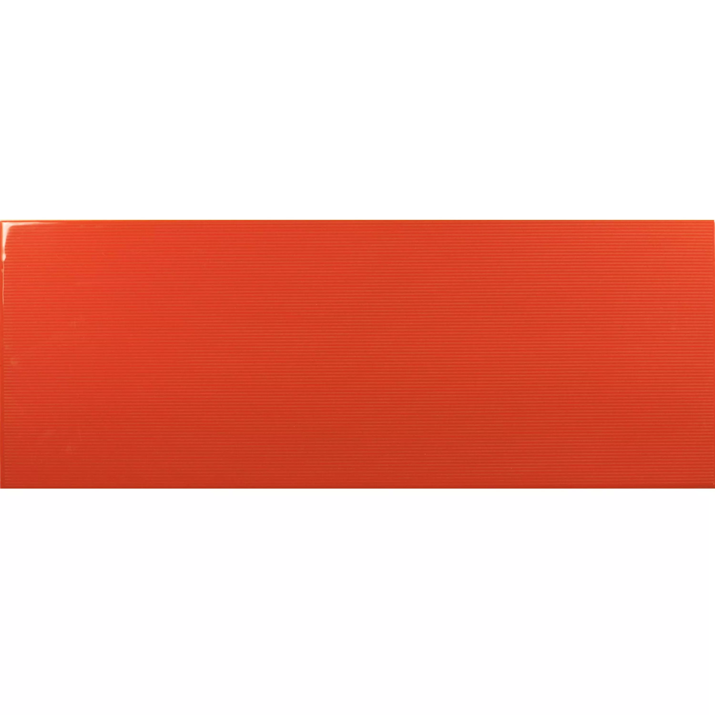 Nástěnné Obklady Freiberg Pruhovaný 15x40cm Červená