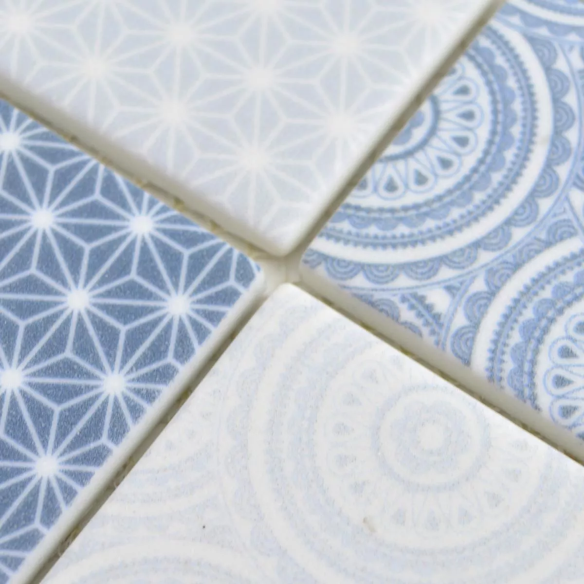 Vzorek Skleněná Mozaika Dlaždice Acapella Světle Modrá Čtverec