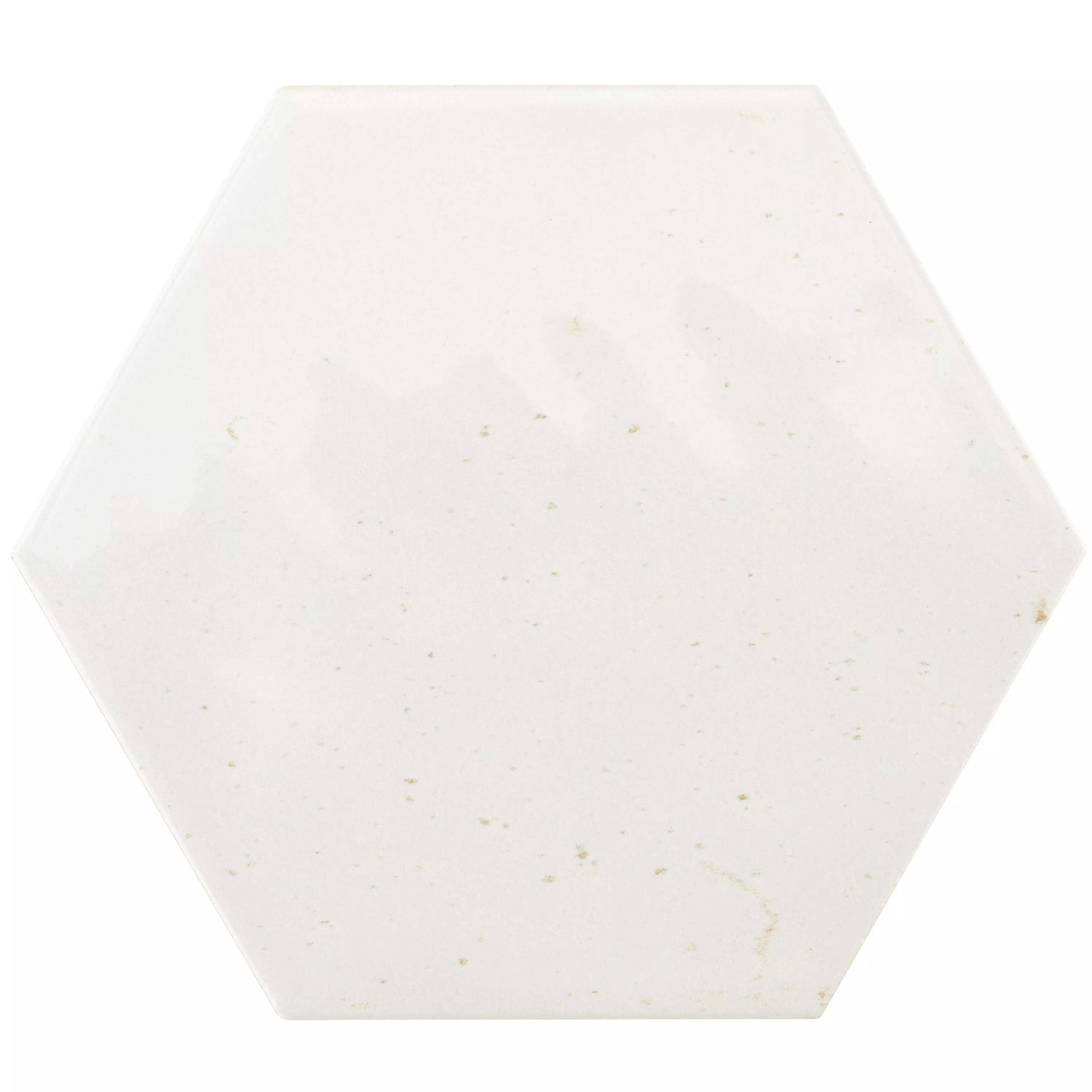 Vzorek Nástěnné Obklady Arosa Lesklá Zvlněné Šestiúhelník Bílá 17,3x15cm