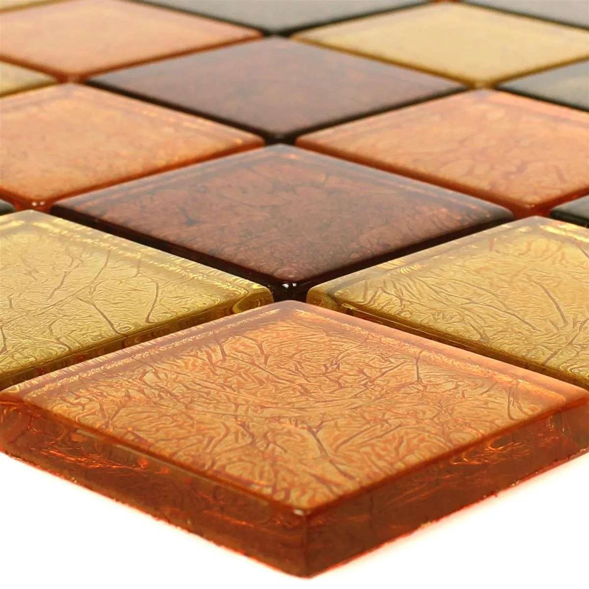 Skleněná Mozaika Dlaždice Curlew Žlutá Oranžová 48