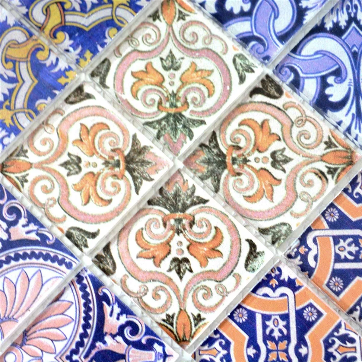 Skleněná Mozaika Retro Dlaždice India Vintage Wohali