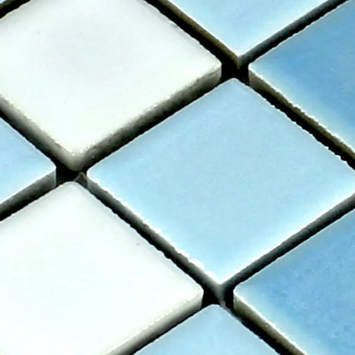 Vzorek Mozaiková Dlaždice Keramika Bodaway Modrá Bílá 