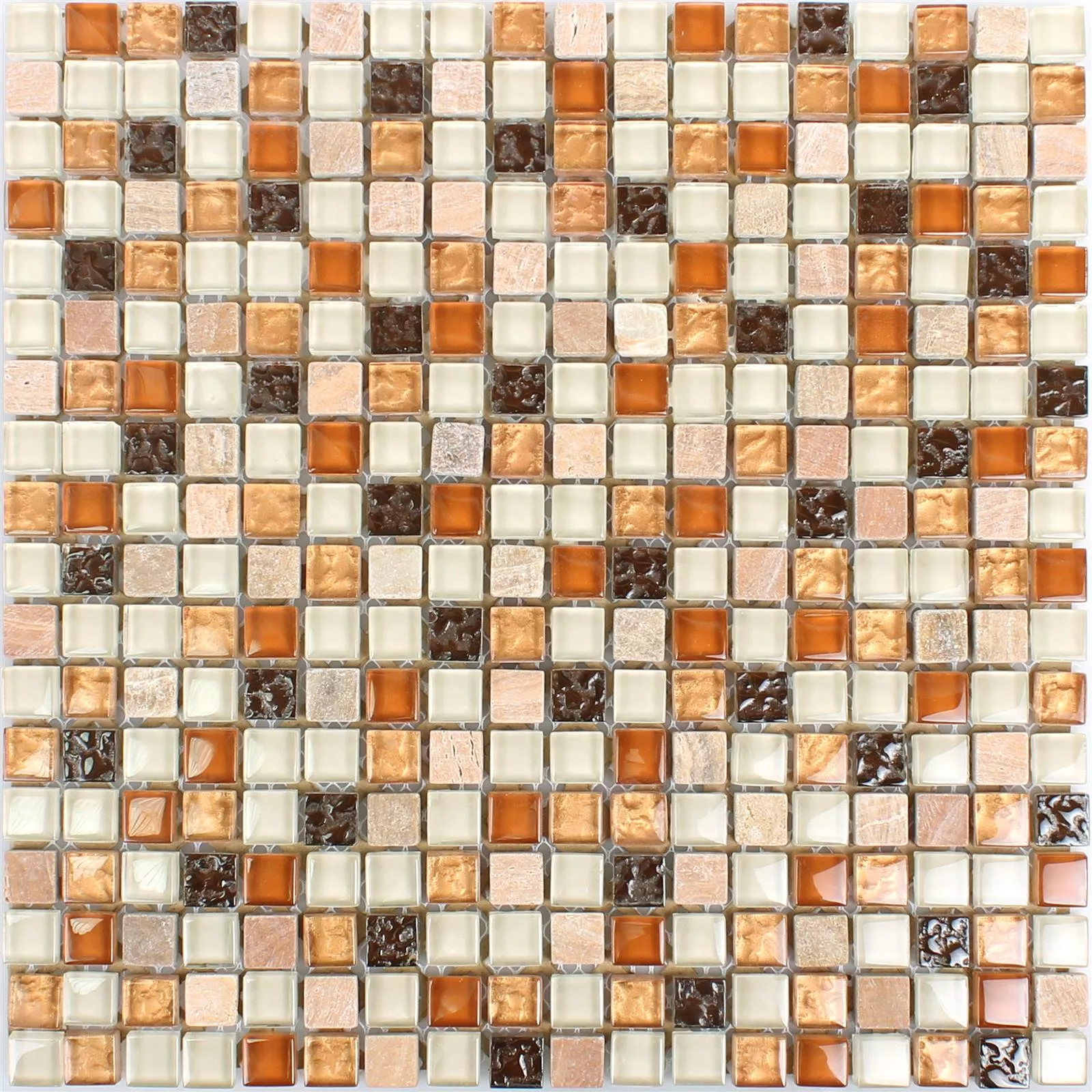 Vzorek Skleněná Mozaika Dlaždice Z Přírodního Kamene Festus Drážkovaný Hnědá
