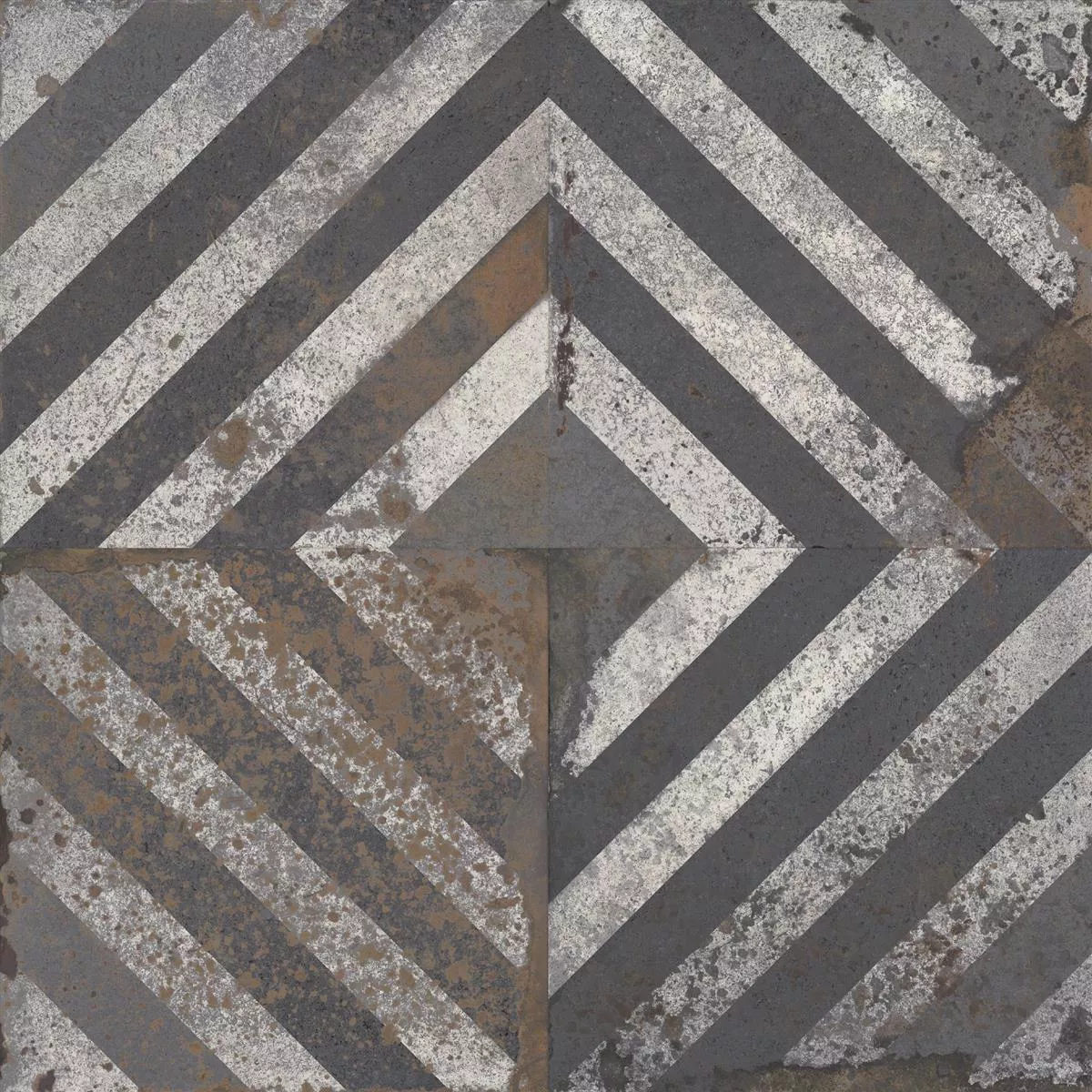 Podlahová Dlaždice Cementový Vzhled Maryland Dekor Bronzová Antracitová