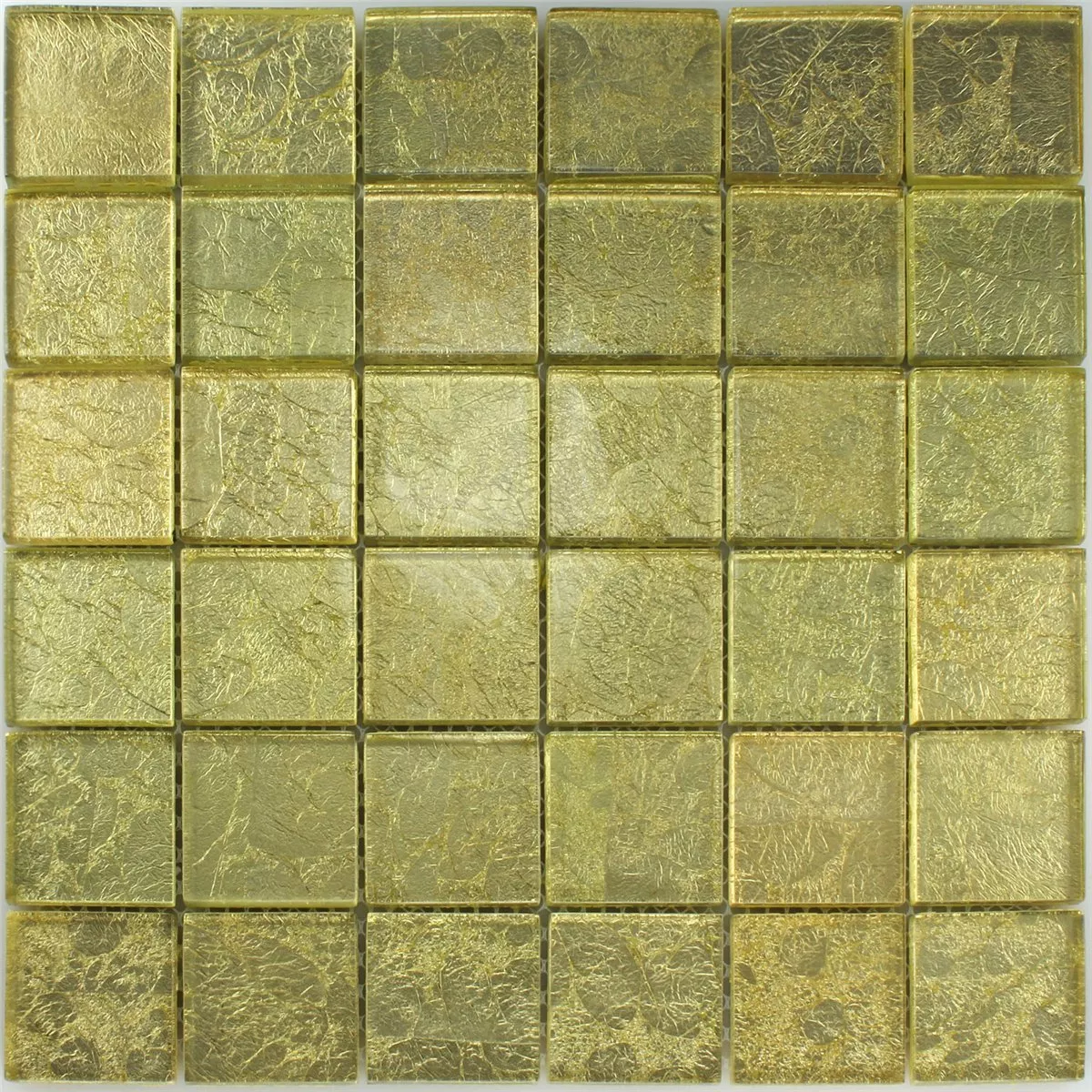 Vzorek Skleněná Mozaika Dlaždice Zlatá Kov Světlo