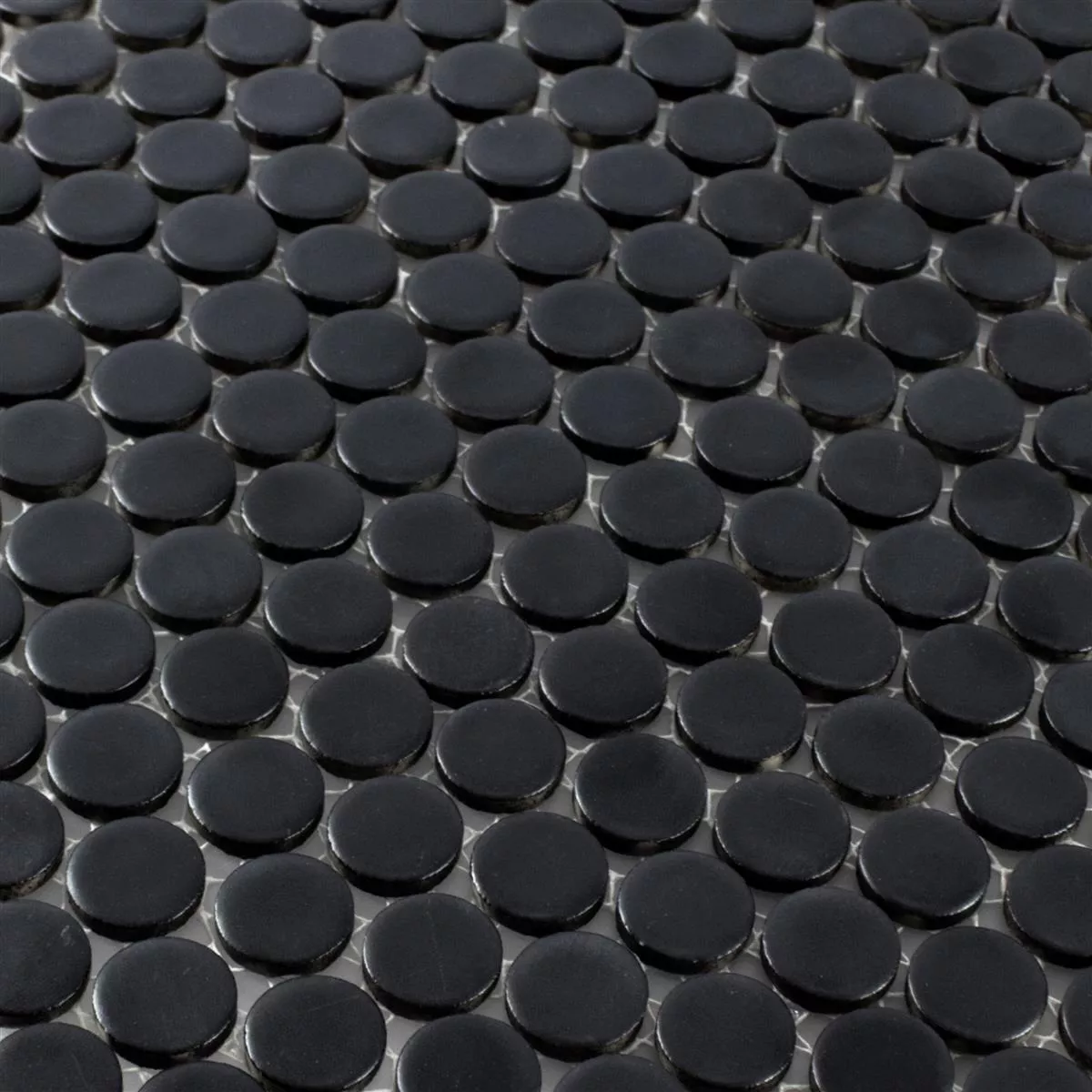 Vzorek z Keramická Mozaika Dlaždice Knoflíková Yantra Černá Matný