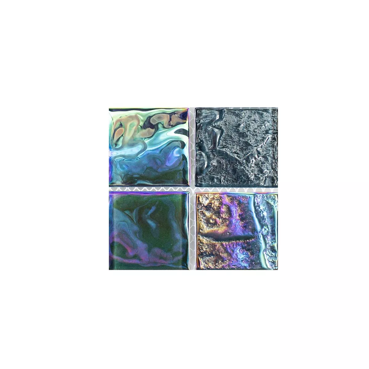 Vzorek Skleněná Mozaika Dlaždice Perleťový Efekt Darwin Černá