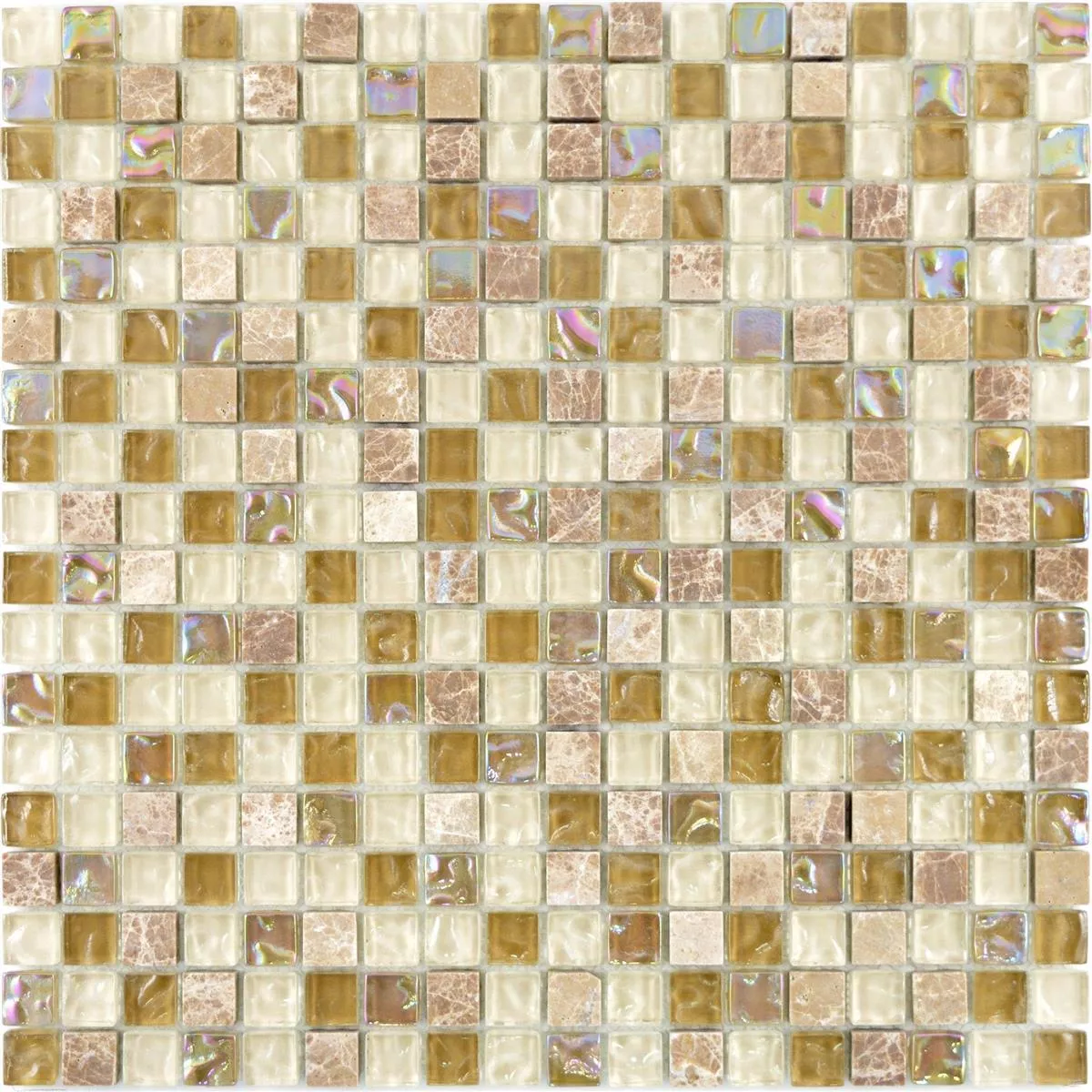 Skleněná Mozaika Dlaždice Z Přírodního Kamene Nexus Světle Hnědá Béžová