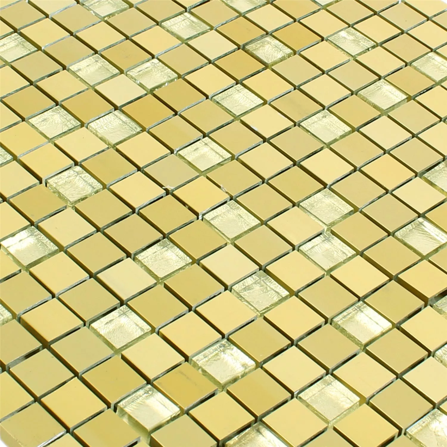 Mozaiková Dlaždice Lissabon Hliník Sklo Mix Zlatá