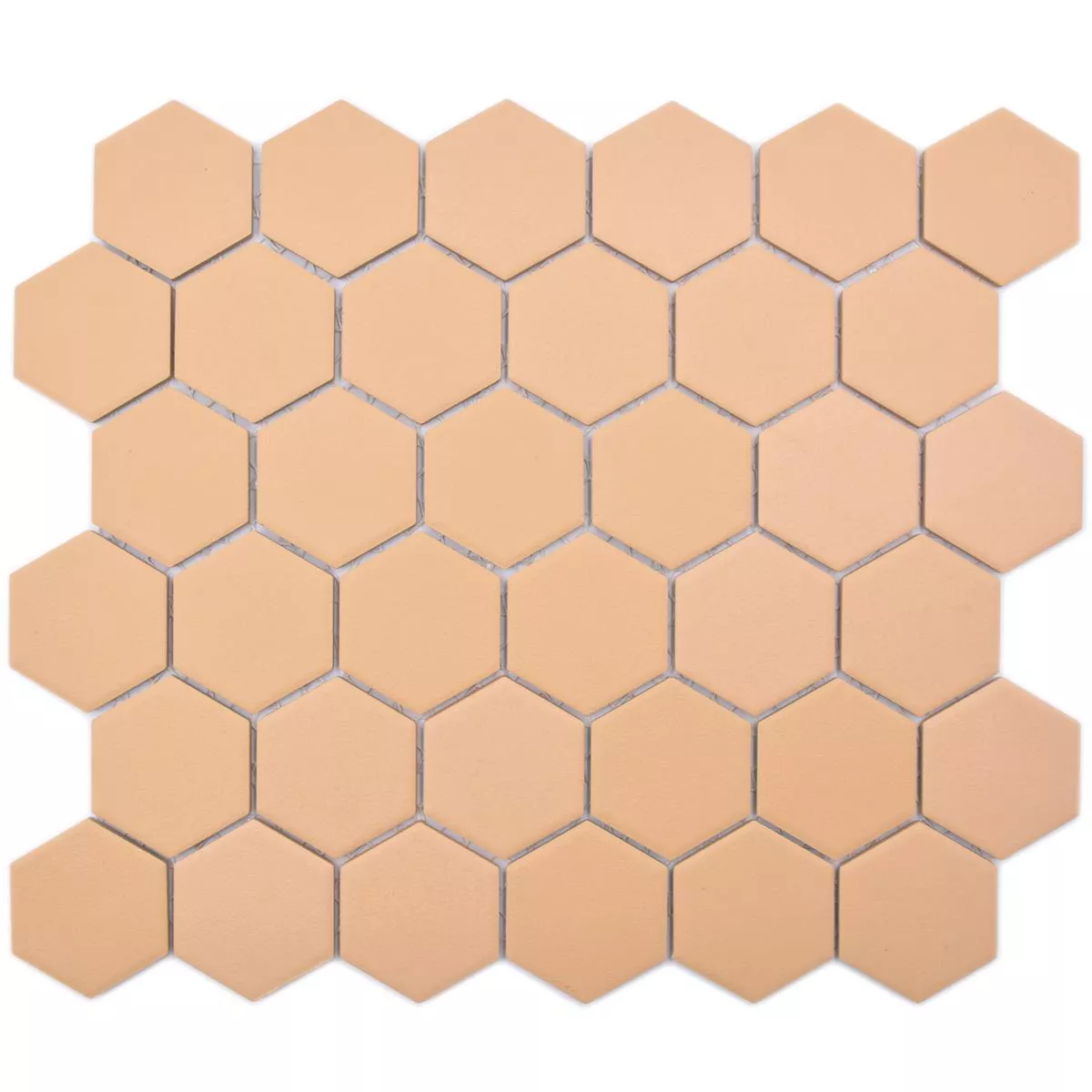 Vzorek Keramická Mozaikové Bismarck R10B Šestiúhelník Okr Oranžová H51