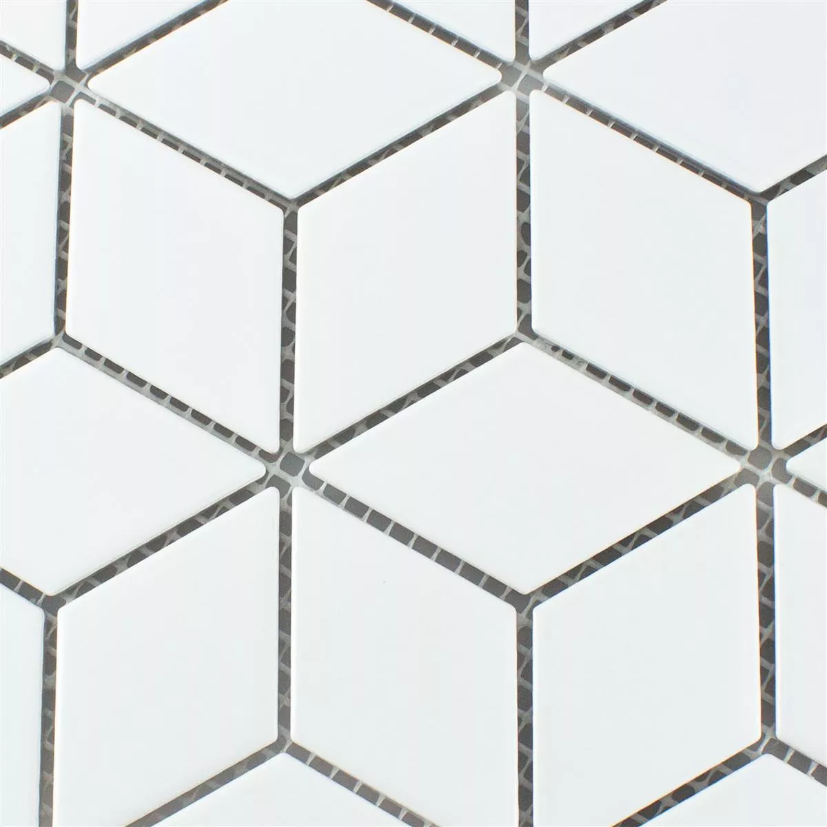 Vzorek Keramika Mozaiková Dlaždice Cavalier 3D Kostky Matný Bílá