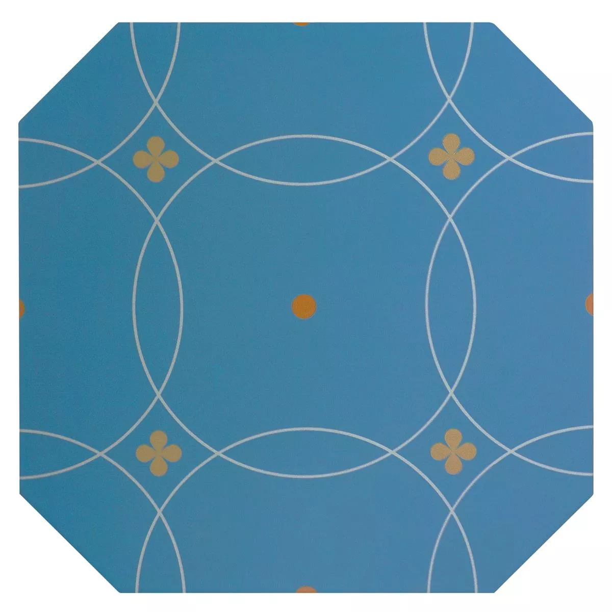 Kameniny S Porcelánovou Povrchovou Úpravou Dlaždice Genexia Decor Modrá Osmiúhelník 20x20cm