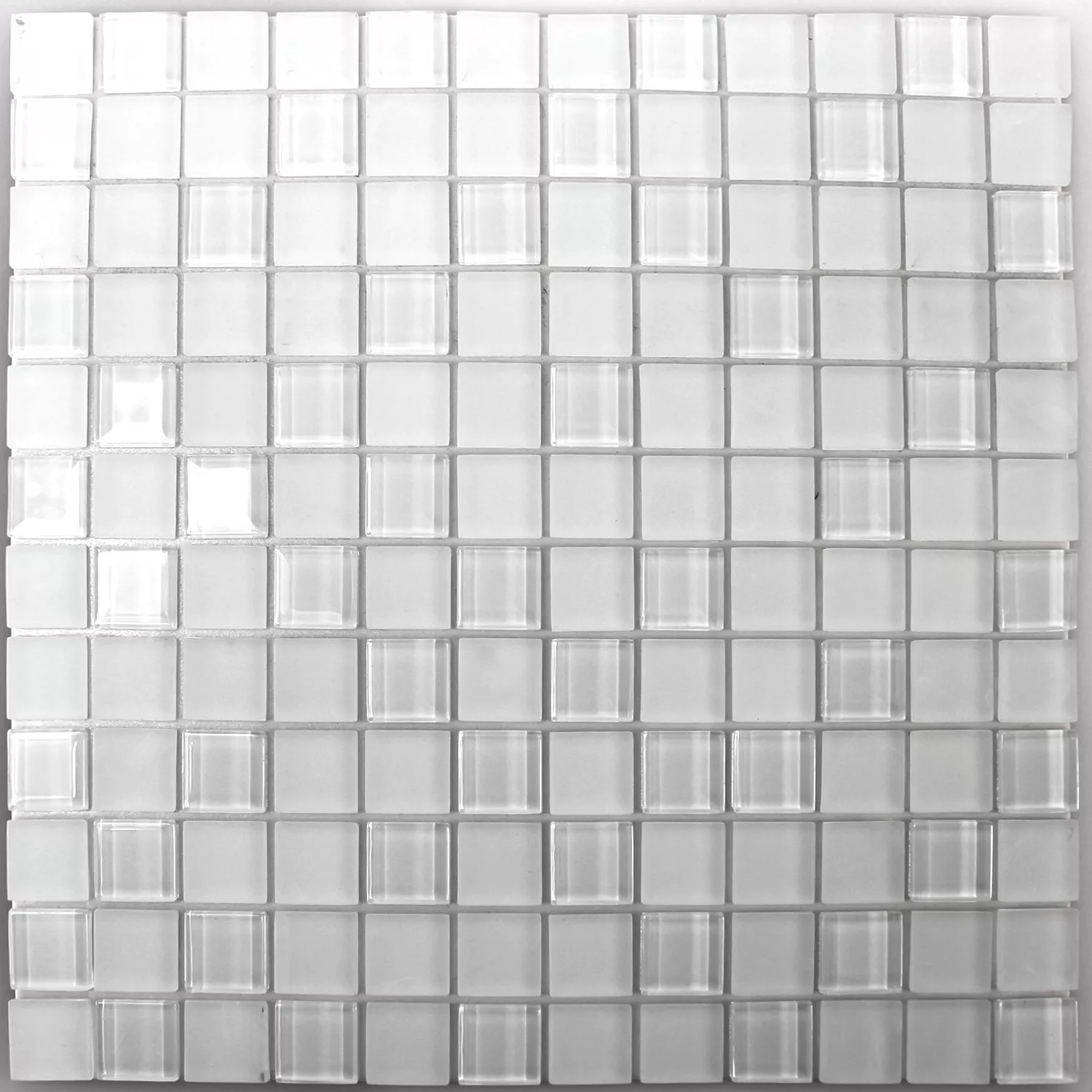 Samolepicí Skleněná Mozaika Bílá