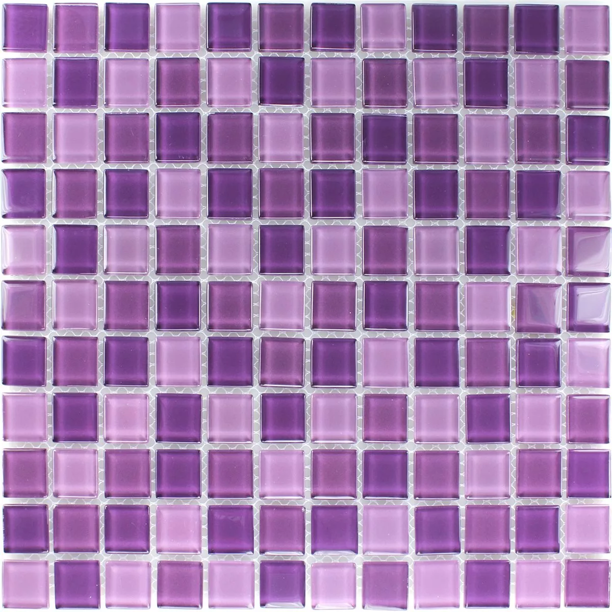 Skleněná Mozaika Dlaždice Lila Mix 25x25x4mm