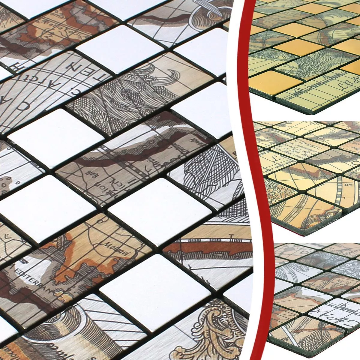 Mozaiková Dlaždice Samolepicí Pinta Mapa Světa