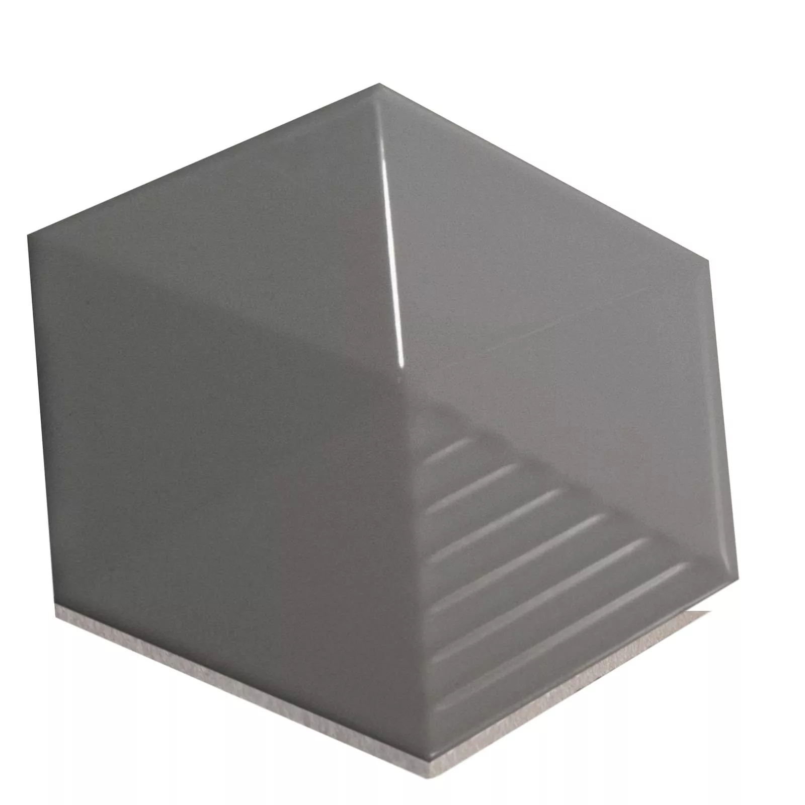 Vzorek Nástěnné Obklady Rockford 3D Šestiúhelník 12,4x10,7cm Šedá