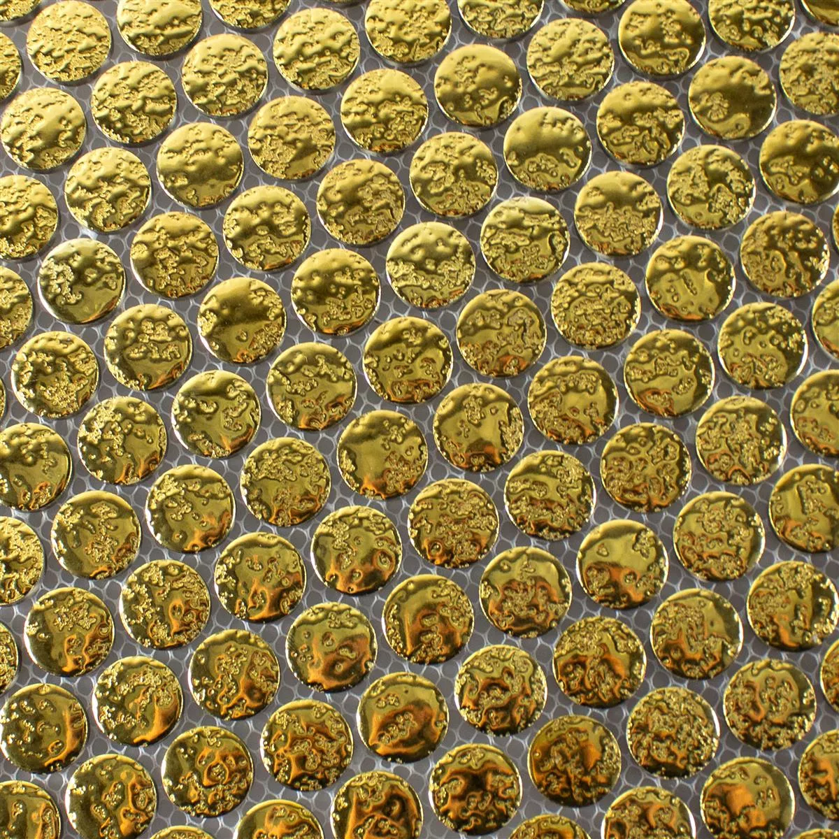 Vzorek Keramika Knoflíková Efekt Mozaikové Dlaždice Meneksche Zlatá