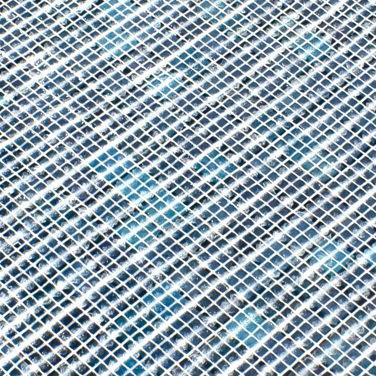 Skleněná Mozaika Dlaždice New River Azur Modrá Mix