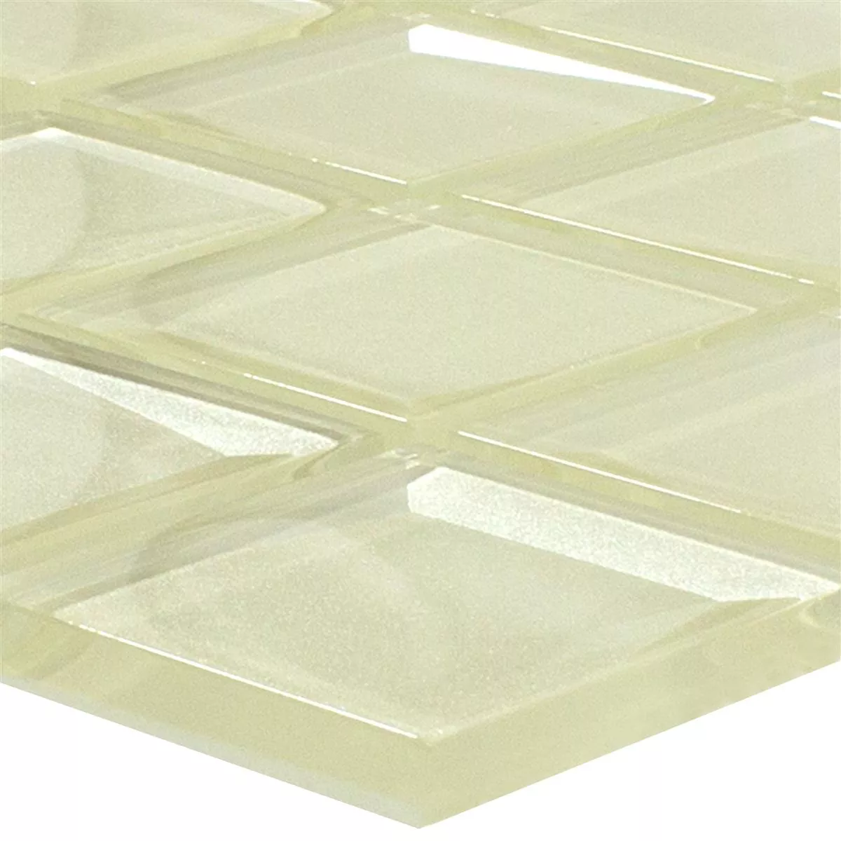 Skleněná Mozaika Dlaždice Venedig 3D Krémová Skleněná Mozaika Dlaždice Venedig 3D Krémová