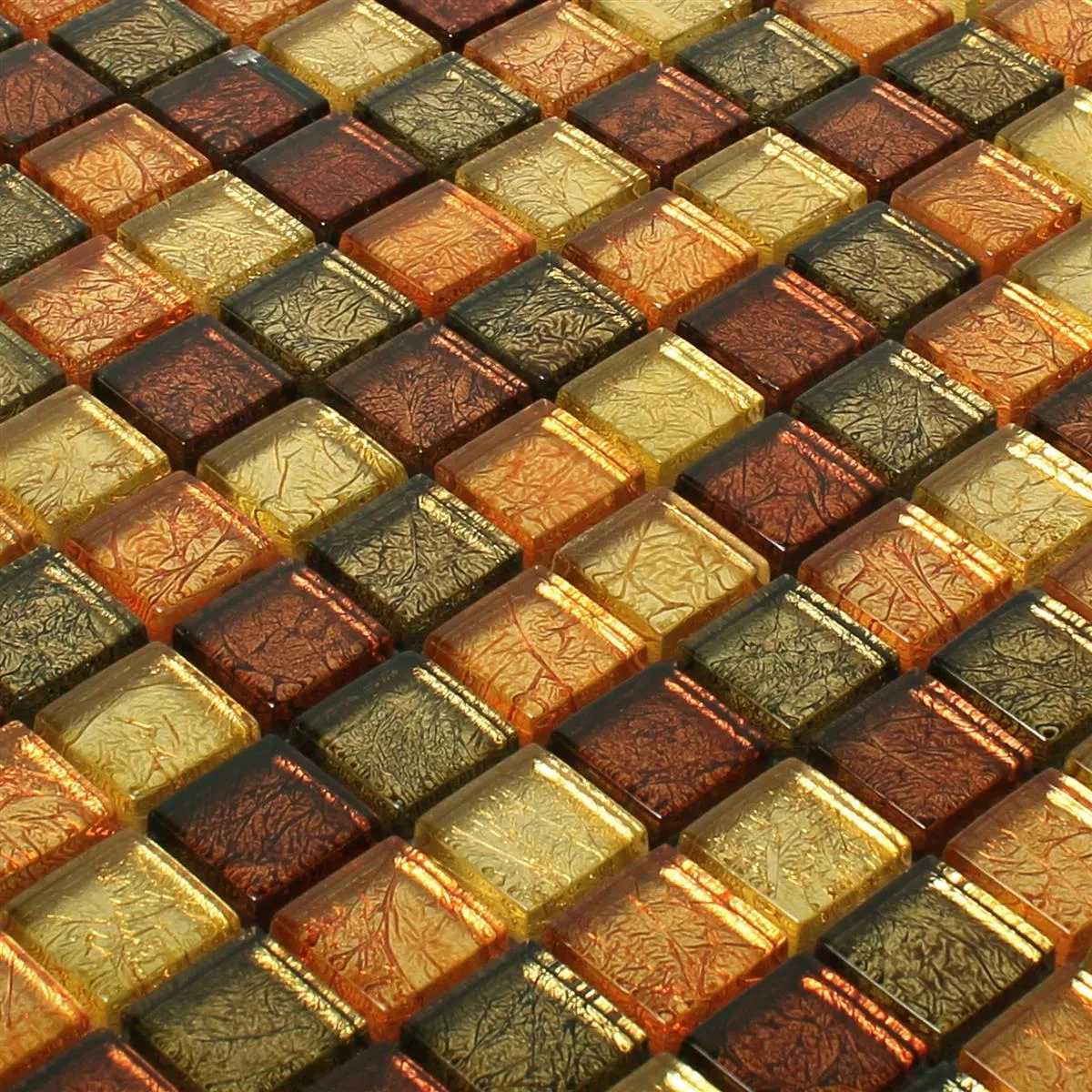 Skleněná Mozaika Dlaždice Curlew Žlutá Oranžová 23