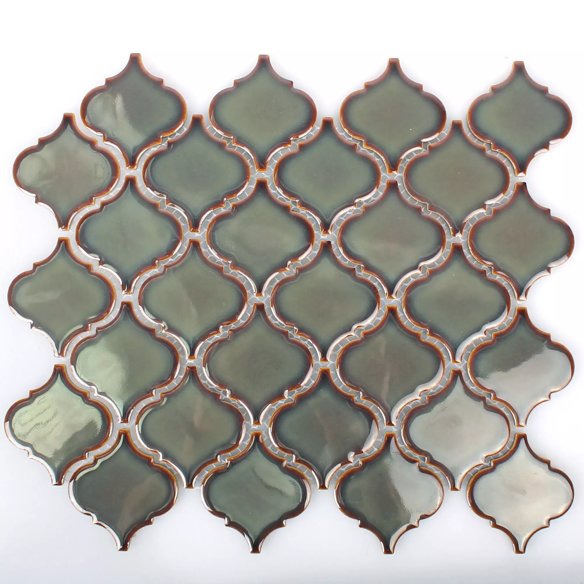Vzorek Keramika Mozaiková Dlaždice Trier Florentiner Zelená