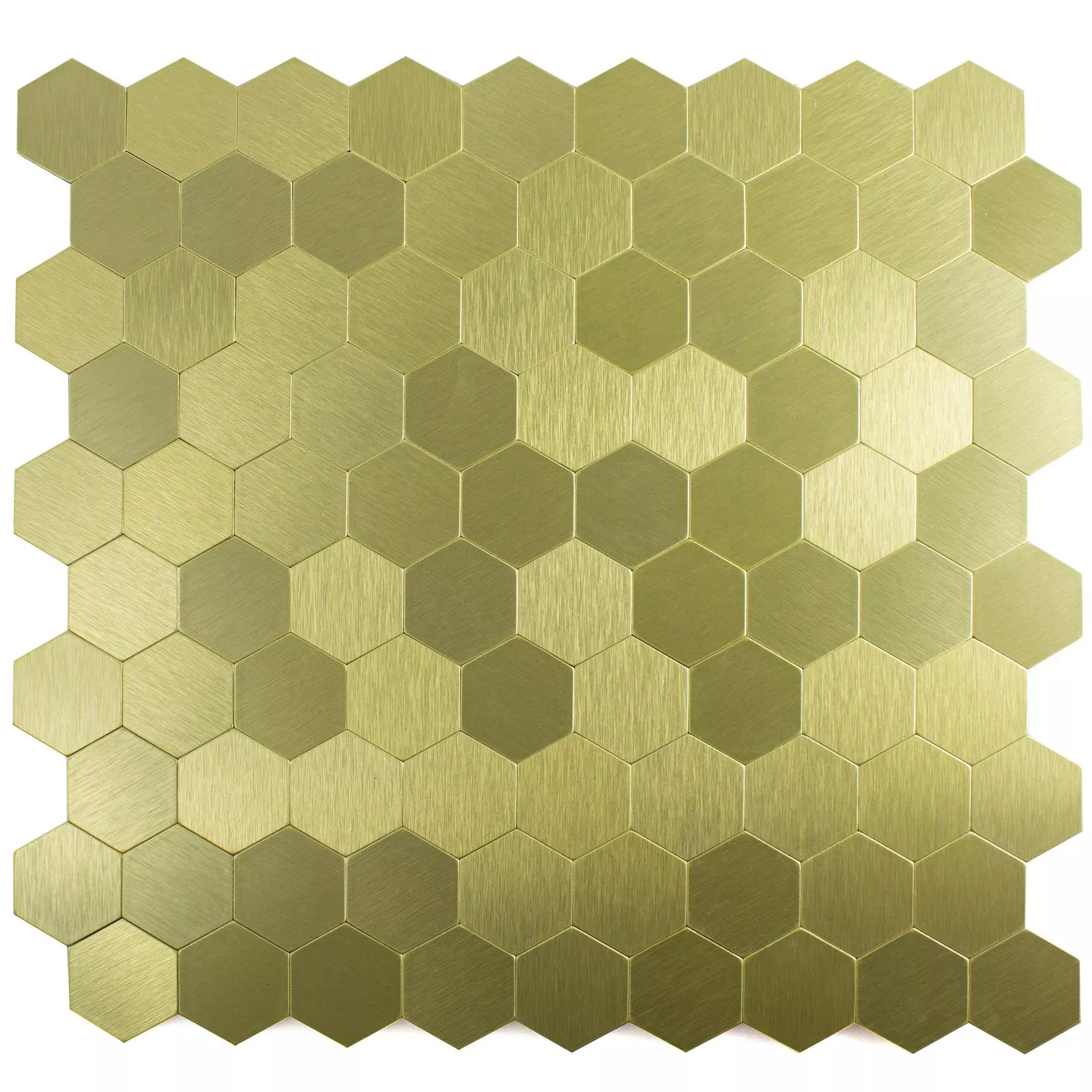 Vzorek z Mozaiková Dlaždice Kov Samolepicí Vryburg Zlatá Šestiúhelník
