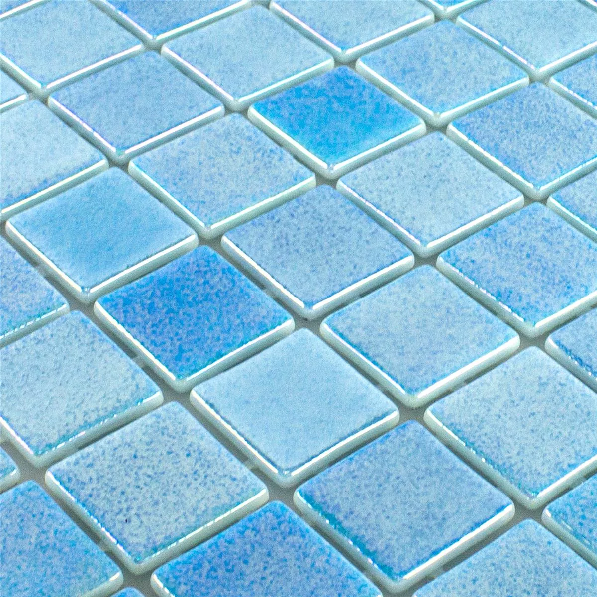 Vzorek Sklo Plavecký Bazén Mozaika McNeal Světle Modrá 38