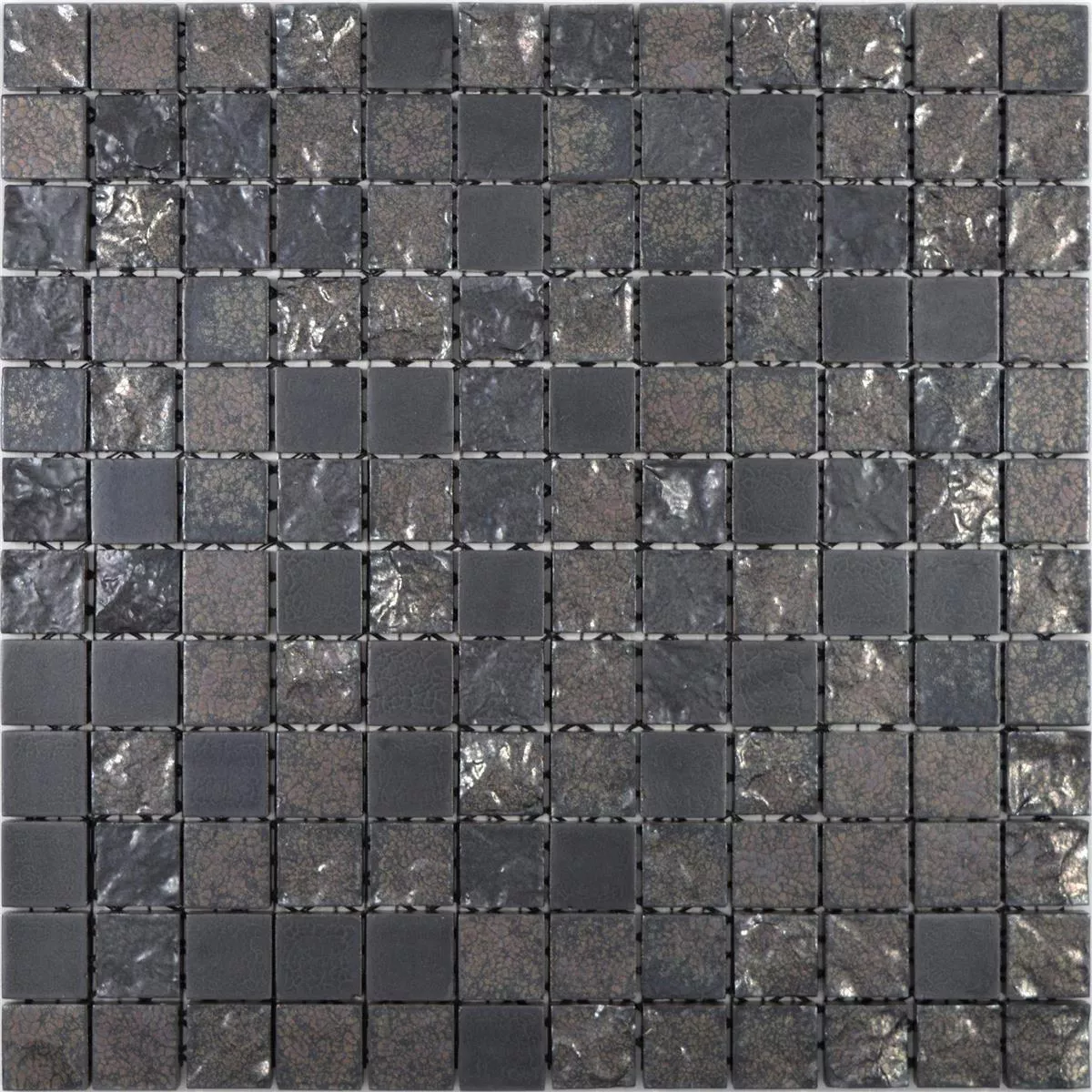 Vzorek Mozaikové Keramická Dlaždice Veronica D Černá Matný
