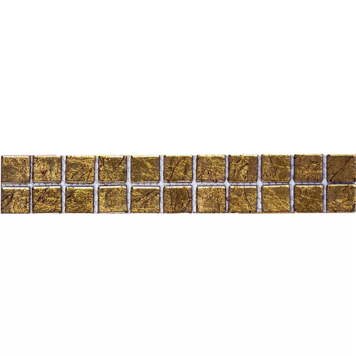 Skleněná Mozaika Dlaždice Bordury Artist Zlatá Q23