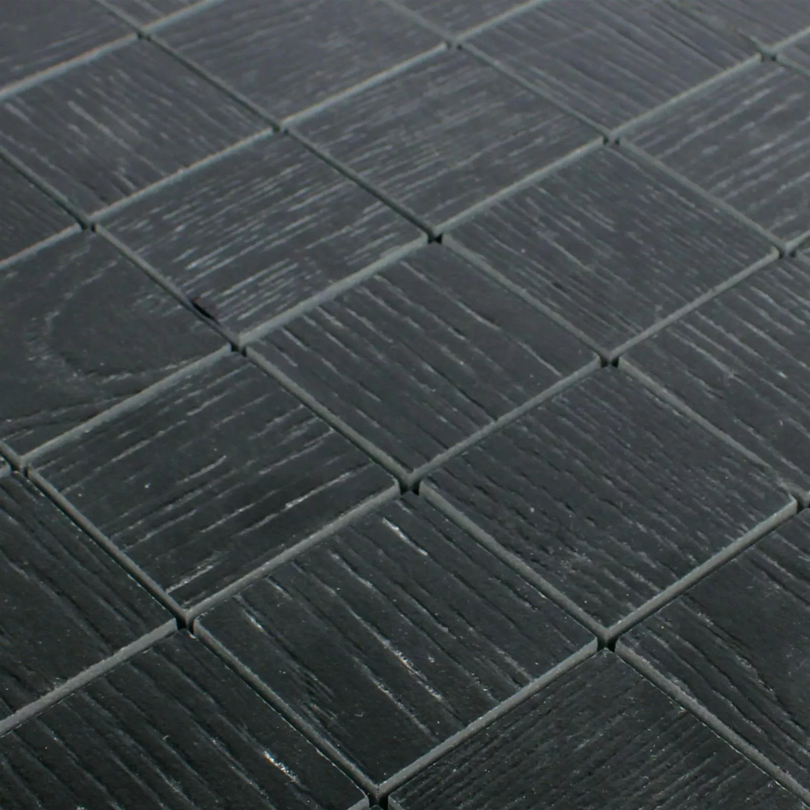 Vzorek Keramická Mozaikové Olympic Dřevěný Vzhled Černá Čtverec R10/B