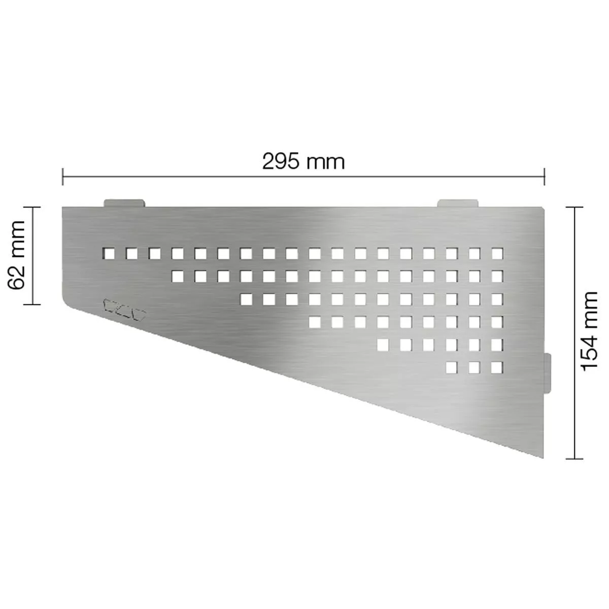 Nástěnná police sprchová police Schlüter čtvercová 15,4x29,5cm čtvercová stříbrná