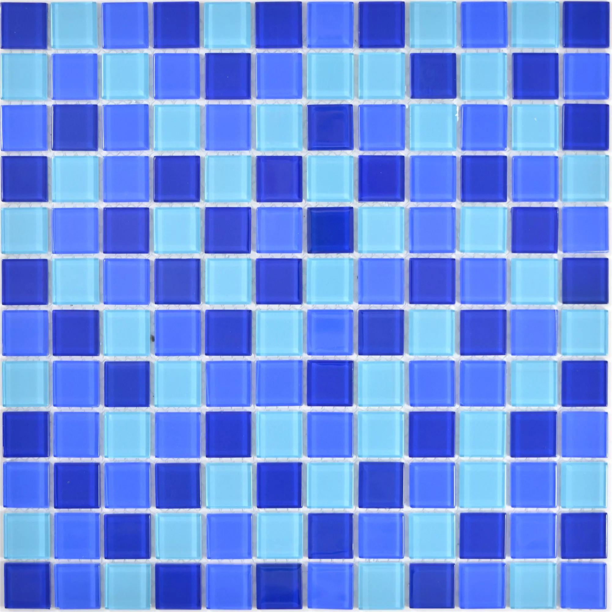 Skleněná Mozaika Dlaždice Bommel Modrá