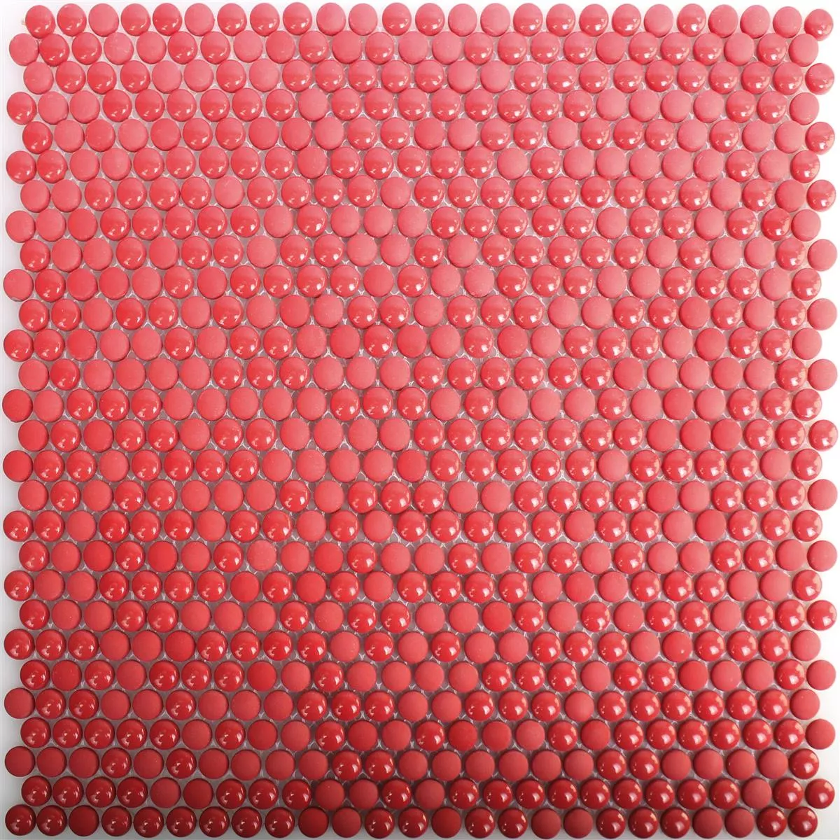 Skleněná Mozaika Dlaždice Bonbon Zaoblený Eco Červená