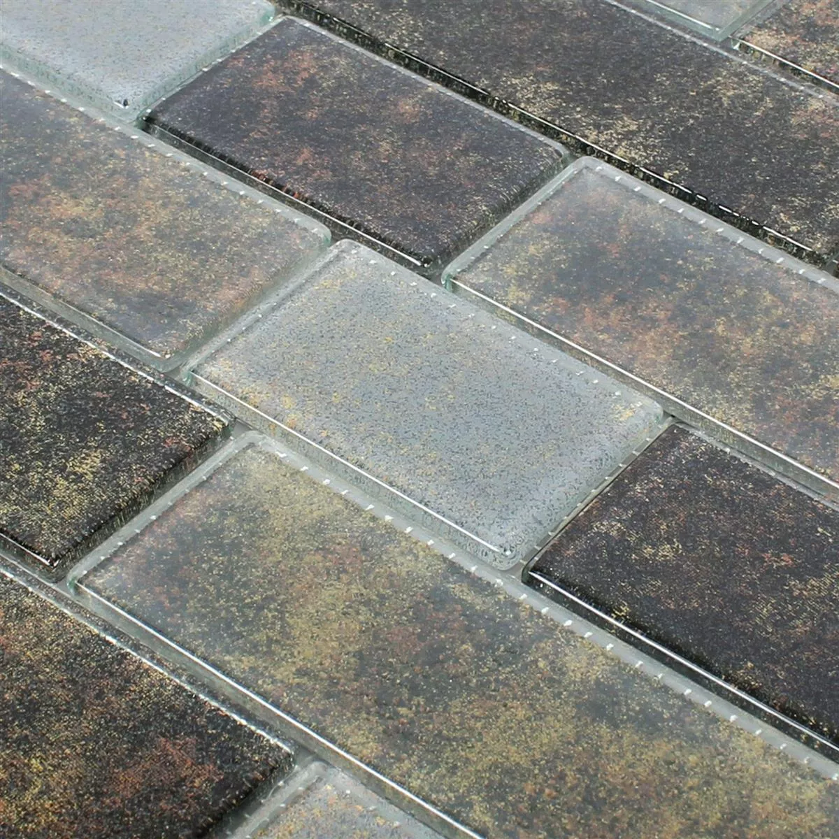 Vzorek Skleněná Mozaika Dlaždice Richmond Rustikální Černá
