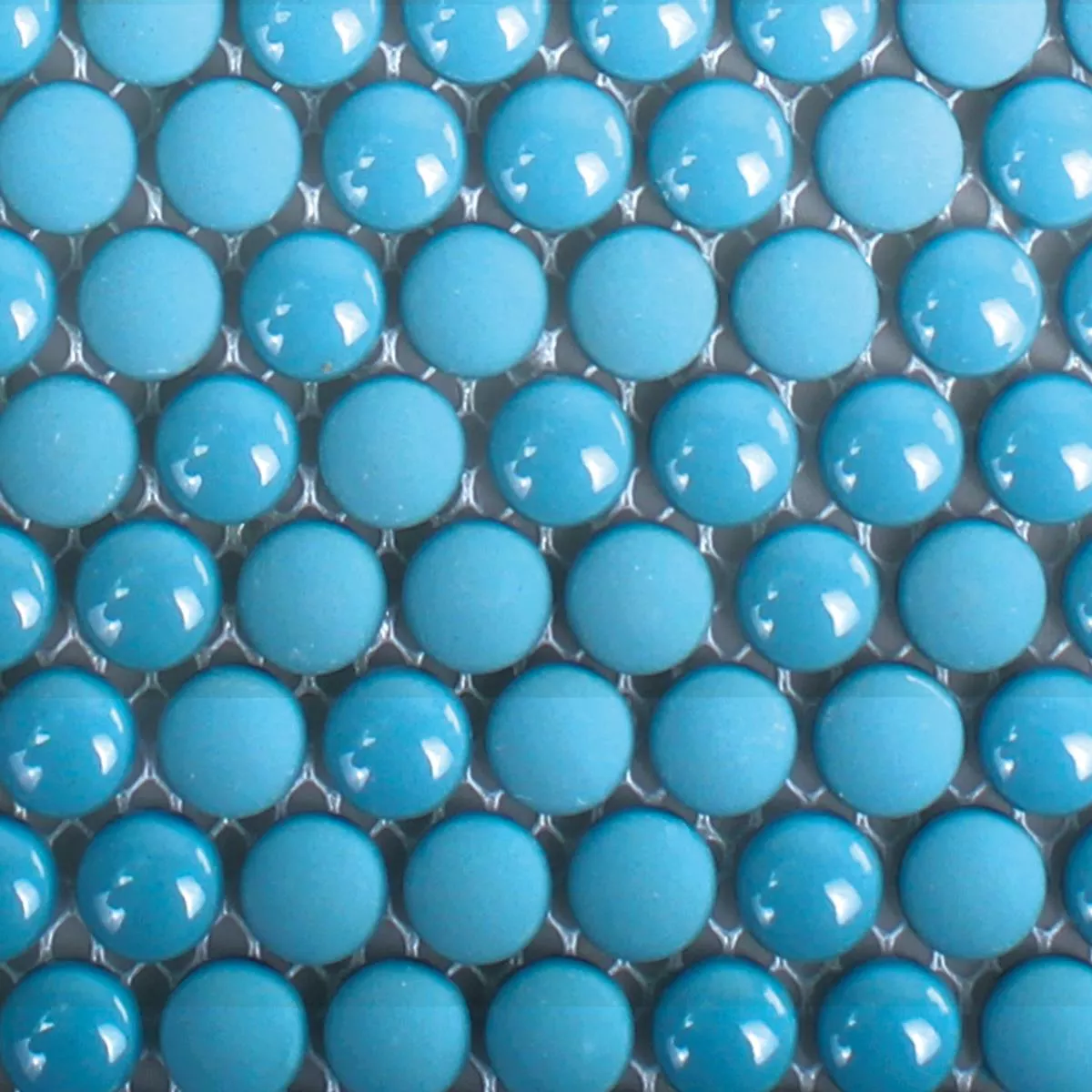 Vzorek Skleněná Mozaika Dlaždice Bonbon Zaoblený Eco Modrá