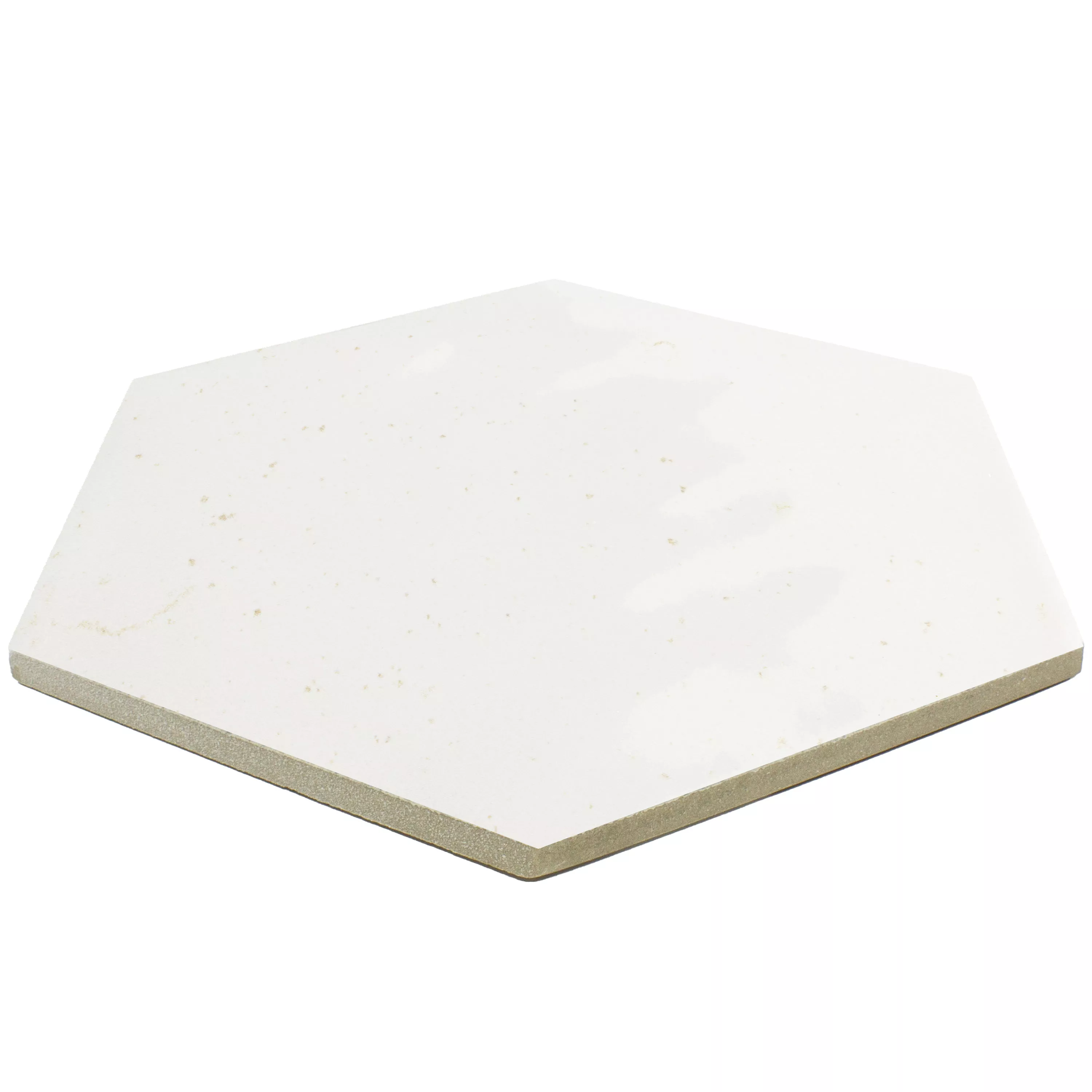 Nástěnné Obklady Arosa Lesklá Zvlněné Šestiúhelník Bílá 17,3x15cm
