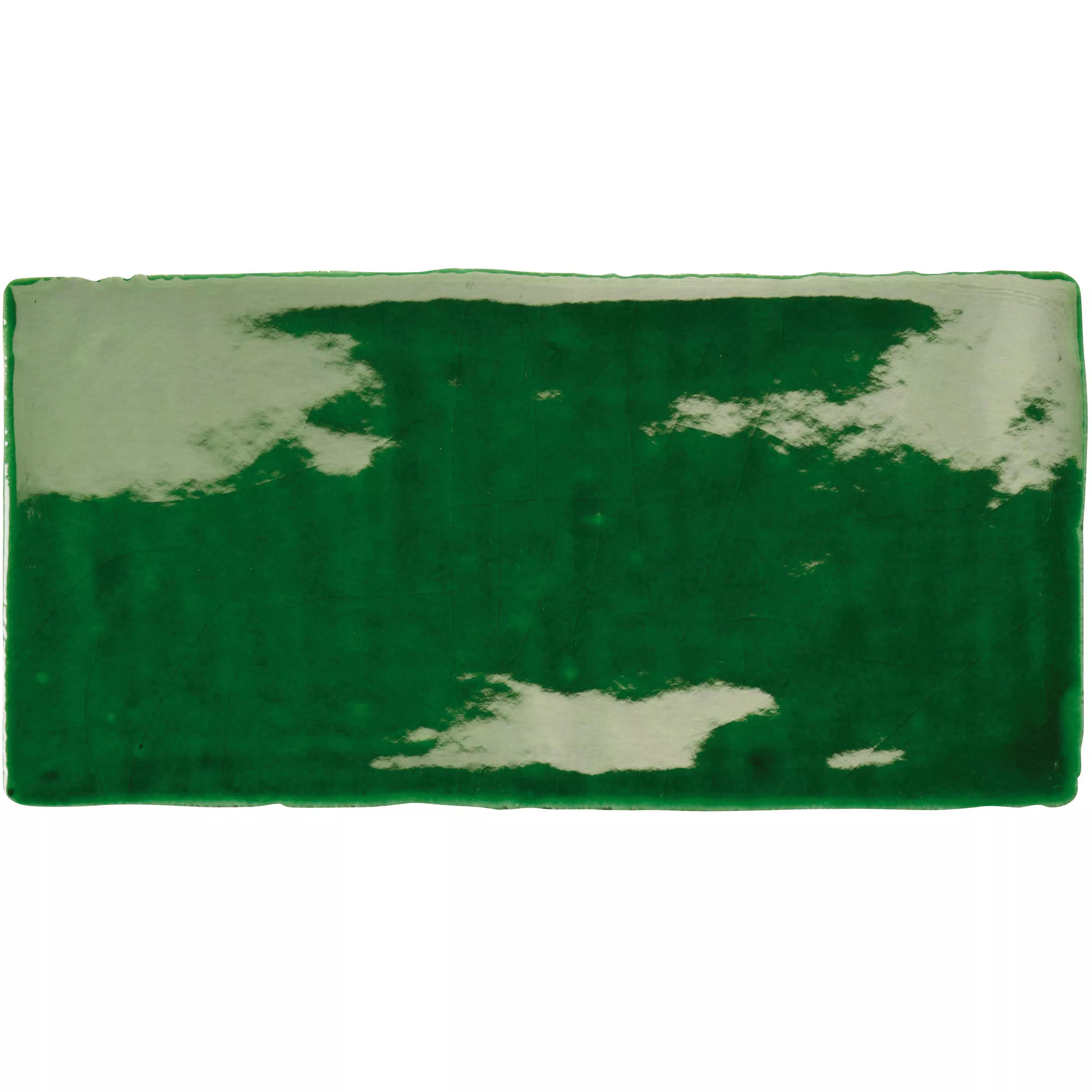 Vzorek Obkladačka Algier Ručně Vyrobené 7,5x15cm Smaragdová Zeleň