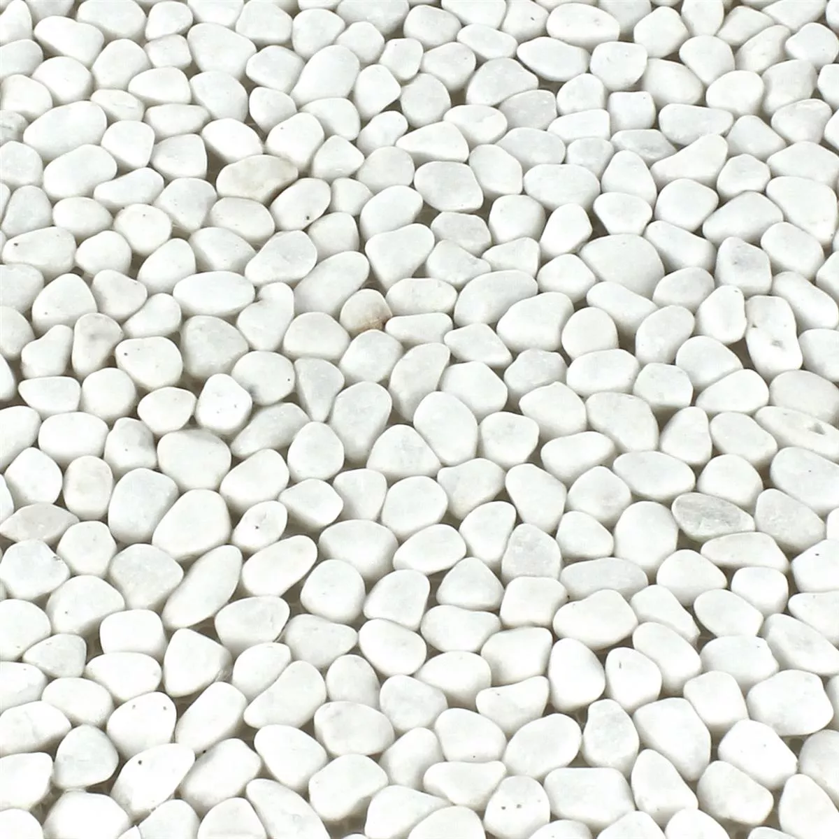 Mozaiková Dlaždice Říční Oblázky Micro Bílá