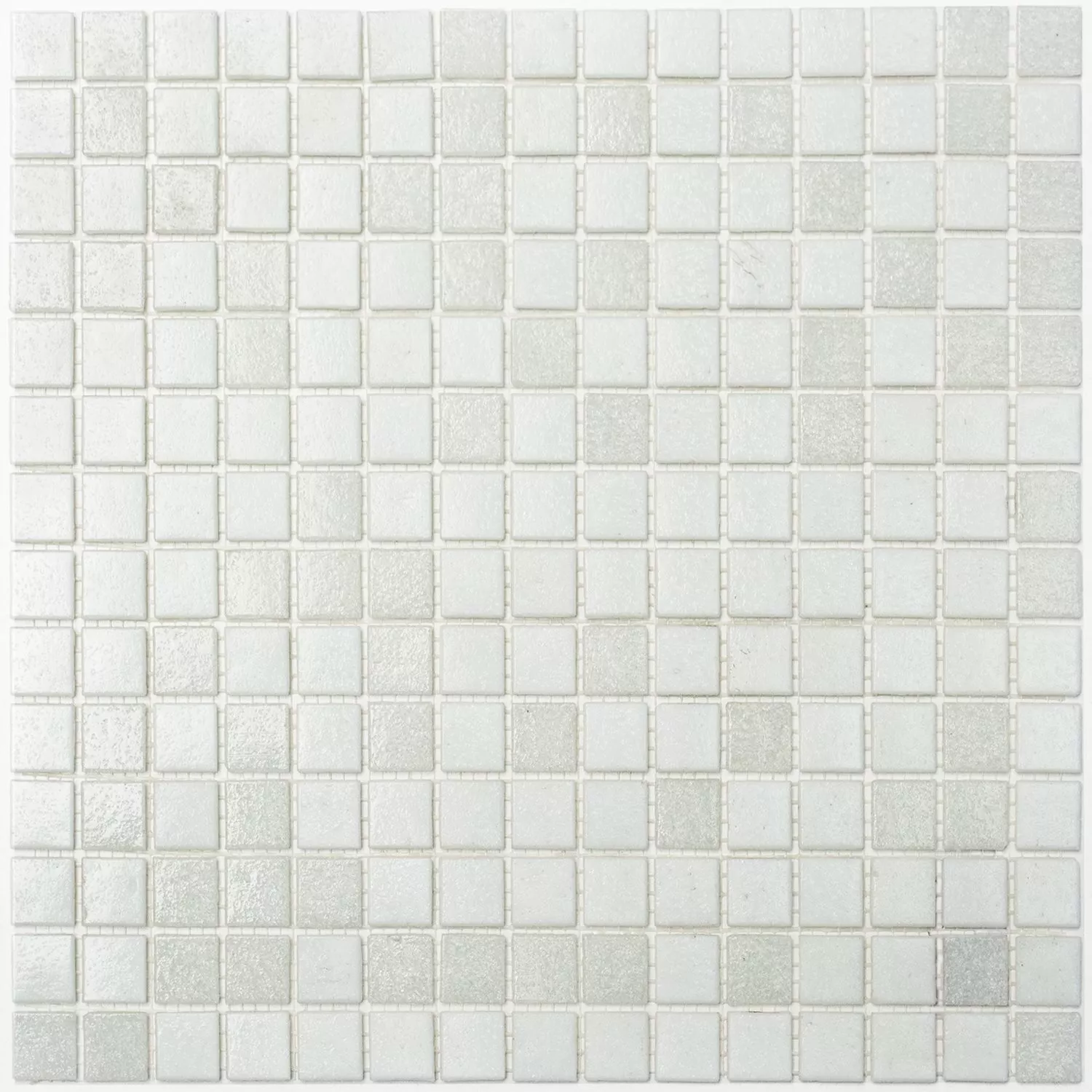Vzorek Skleněná Mozaika Dlaždice Bílá Mix